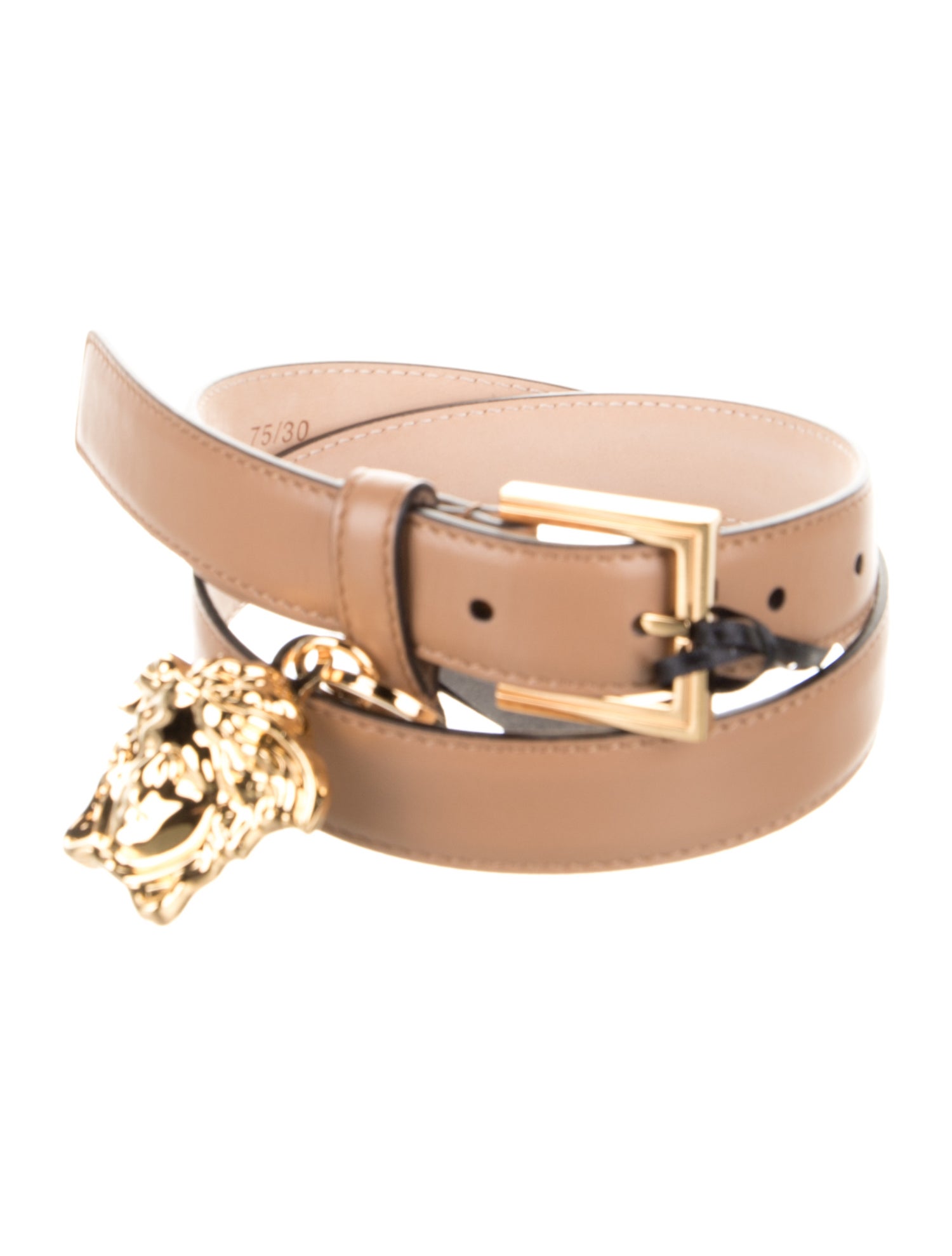 Versace Skinny Leather Belt w/ Tags