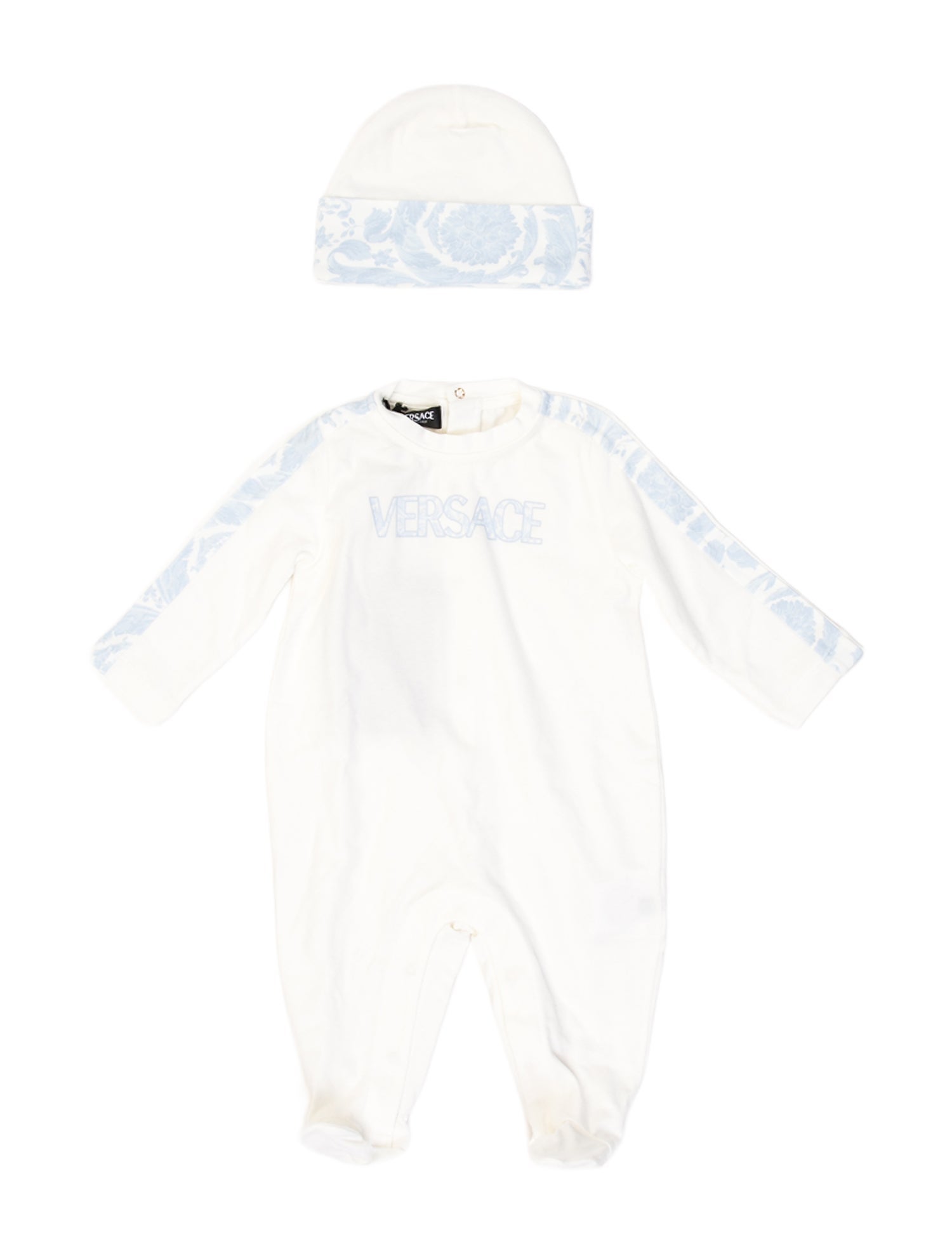 Versace Infant Boys' Patterned Long Sleeve Onesie Set