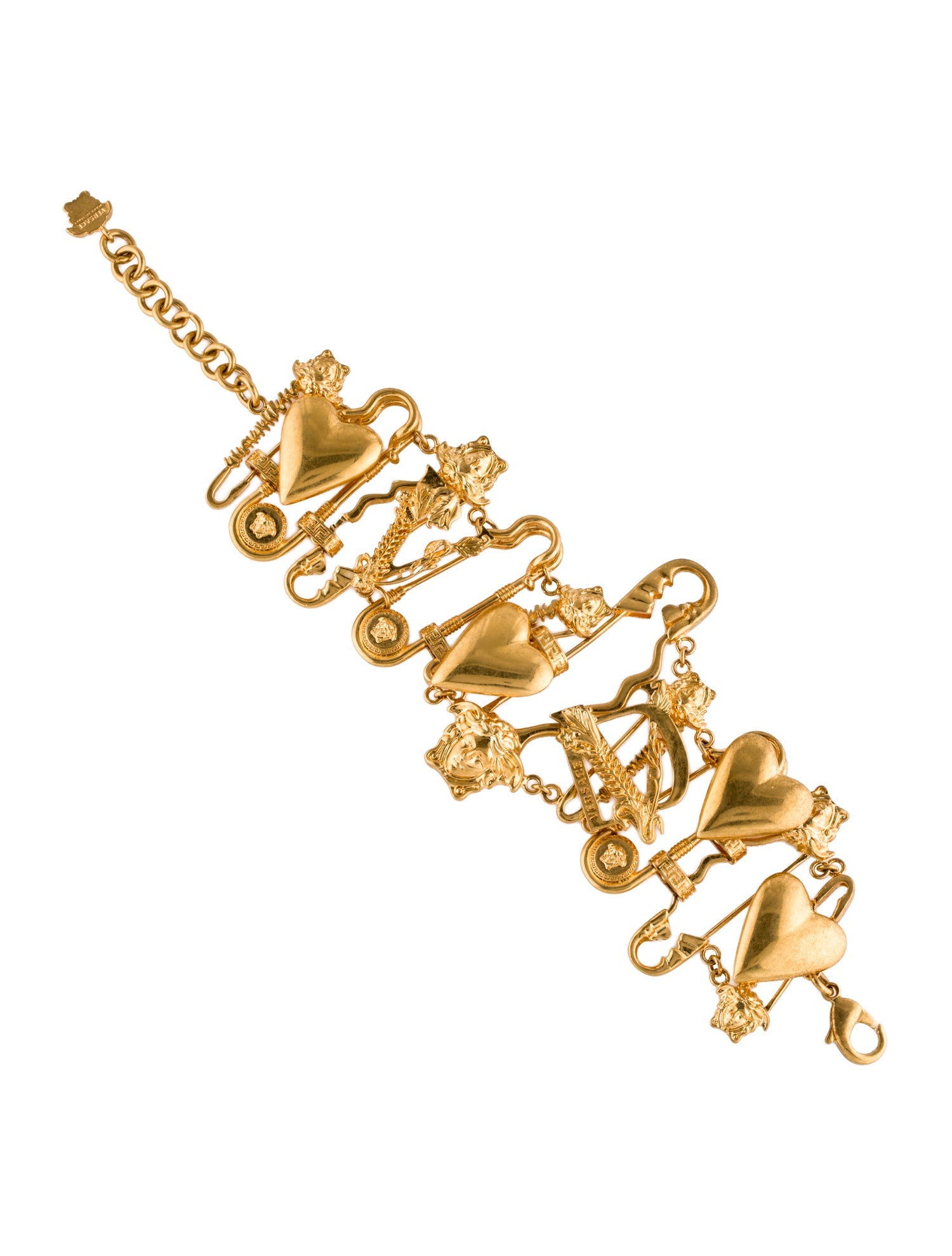 Versace Heart & Medallion Link Bracelet