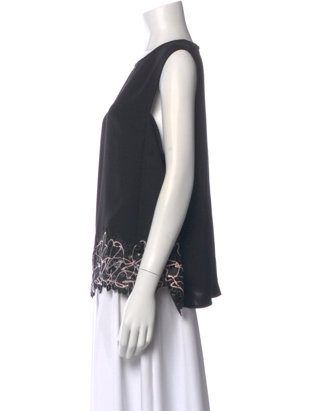 Versace Collection Lace Pattern Crew Neck Top - image 2