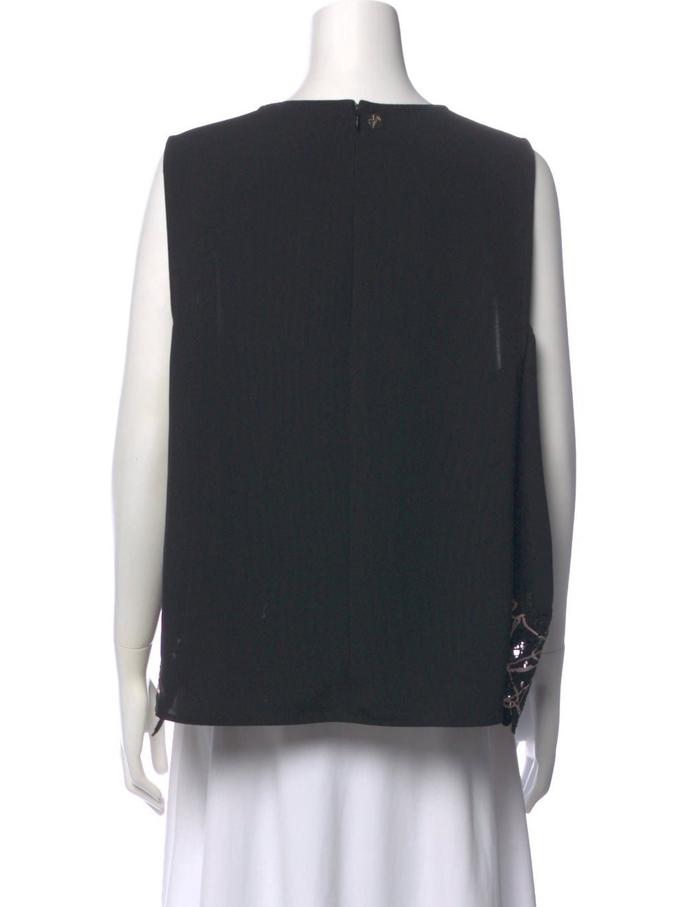 Versace Collection Lace Pattern Crew Neck Top - image 3