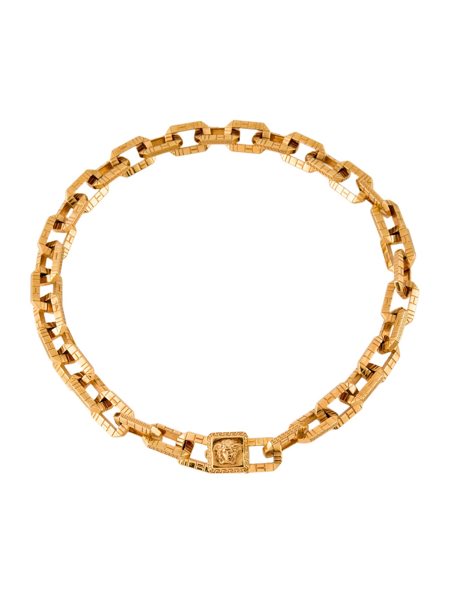 Versace Greca Quilting Chain Necklace