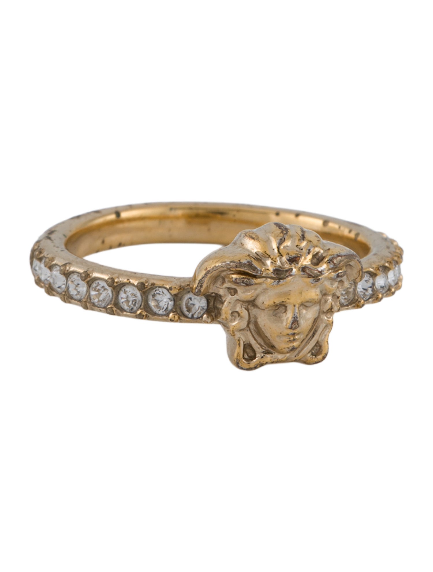 Versace Crystal La Medusa Cocktail Ring