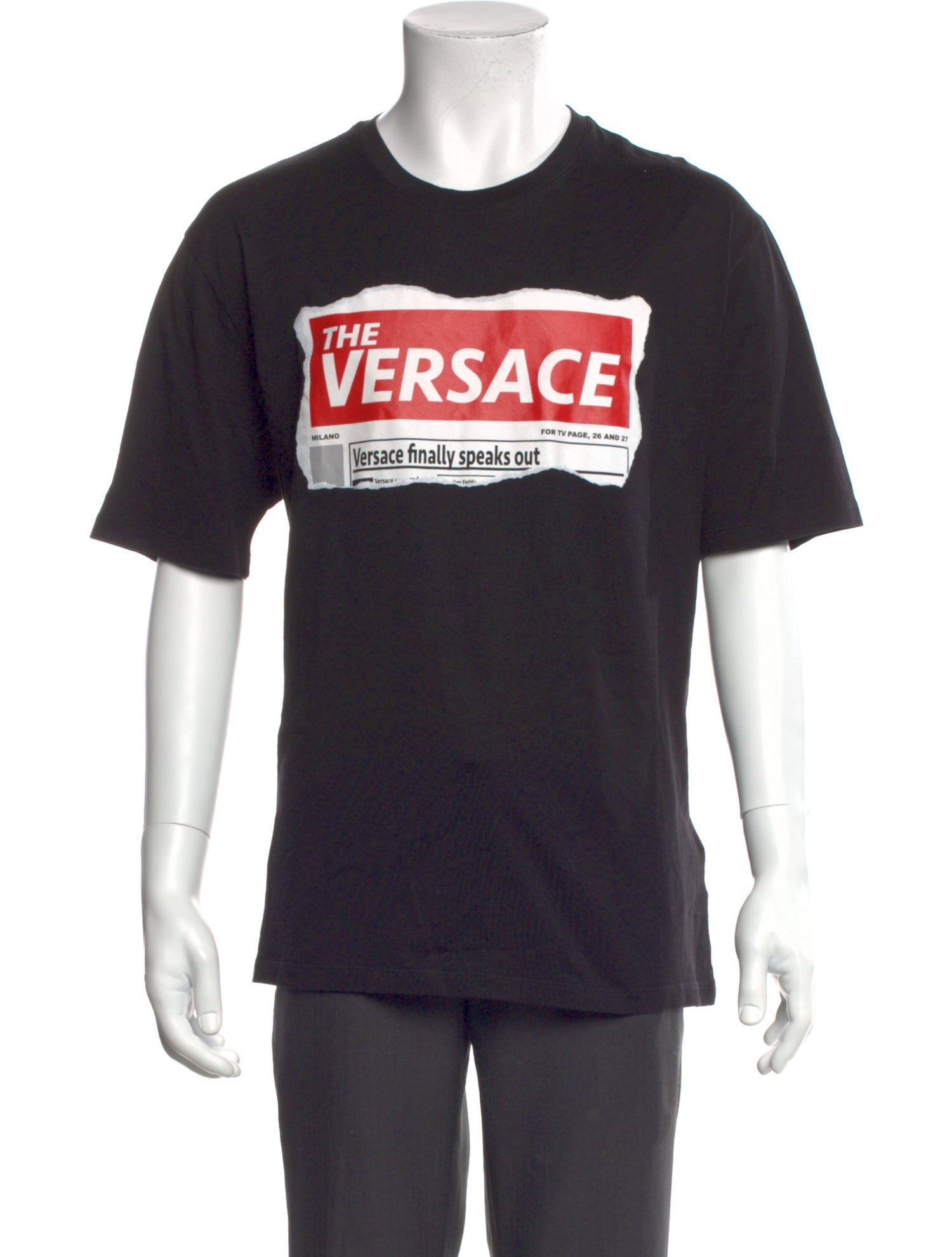 Versace Graphic Print Crew Neck T-Shirt