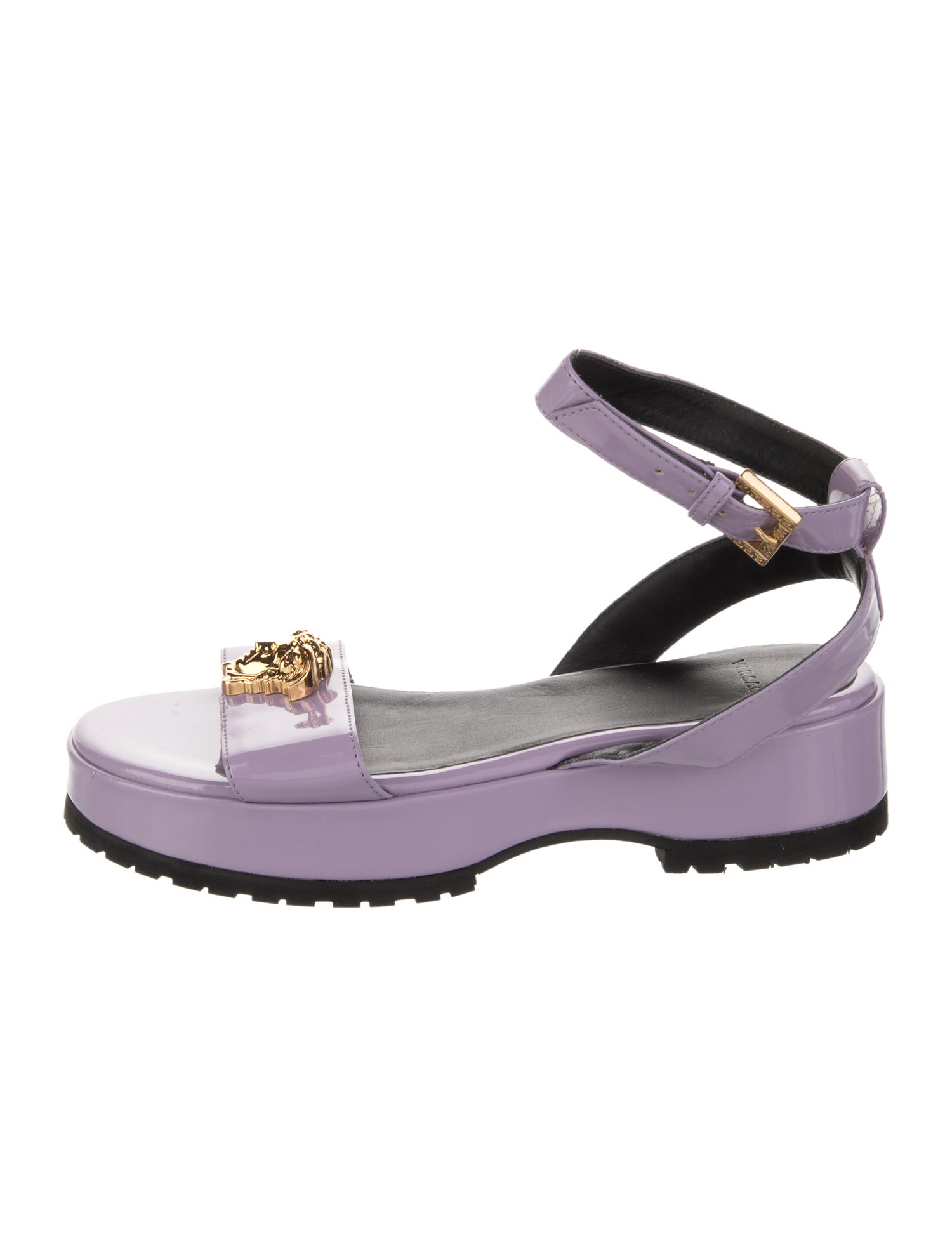 Versace Girls' Patent Leather Sandals