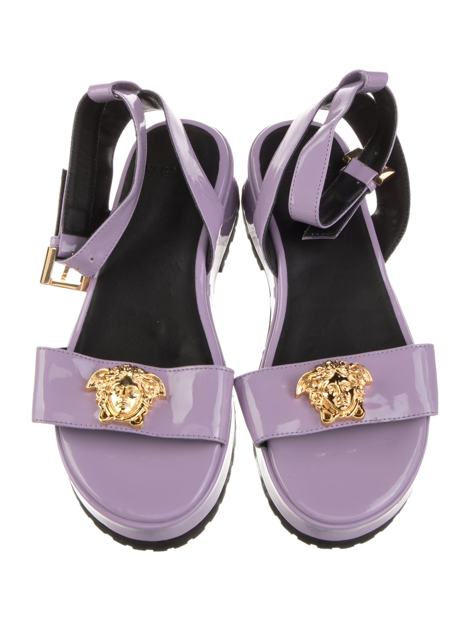 Versace Girls' Patent Leather Sandals