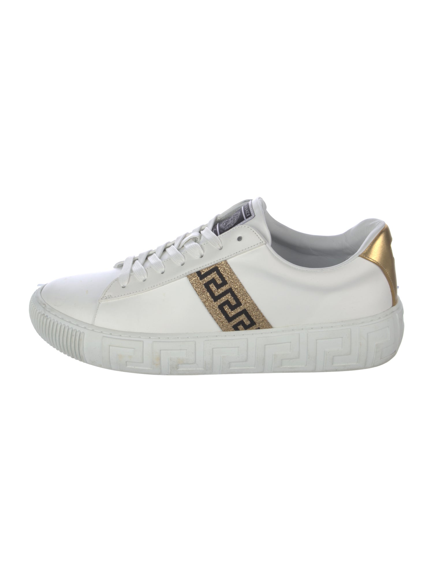 Versace Leather Printed Sneakers