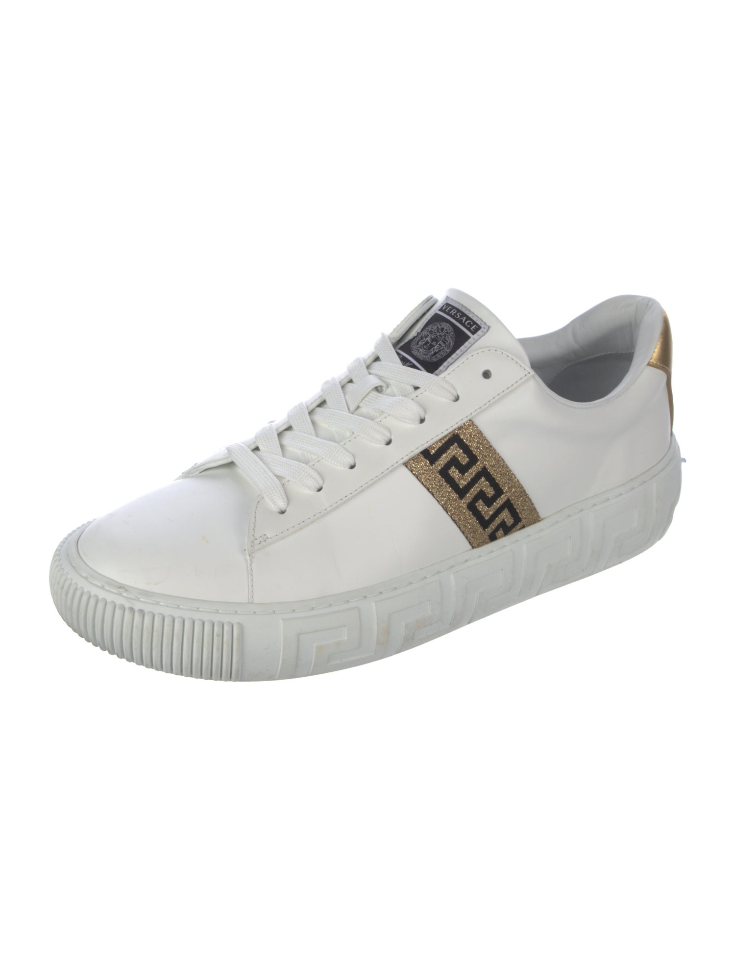 Versace Leather Printed Sneakers