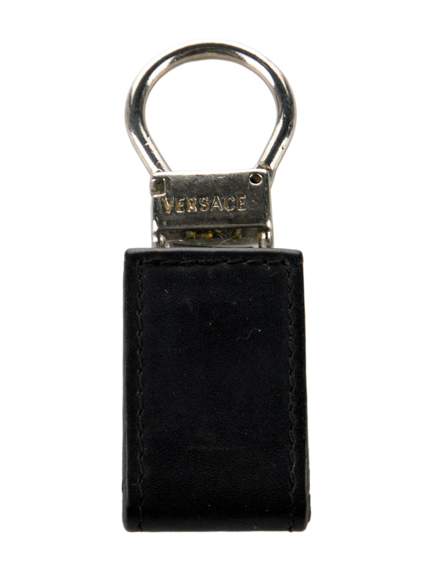 Versace Leather Trimmed Key Chain