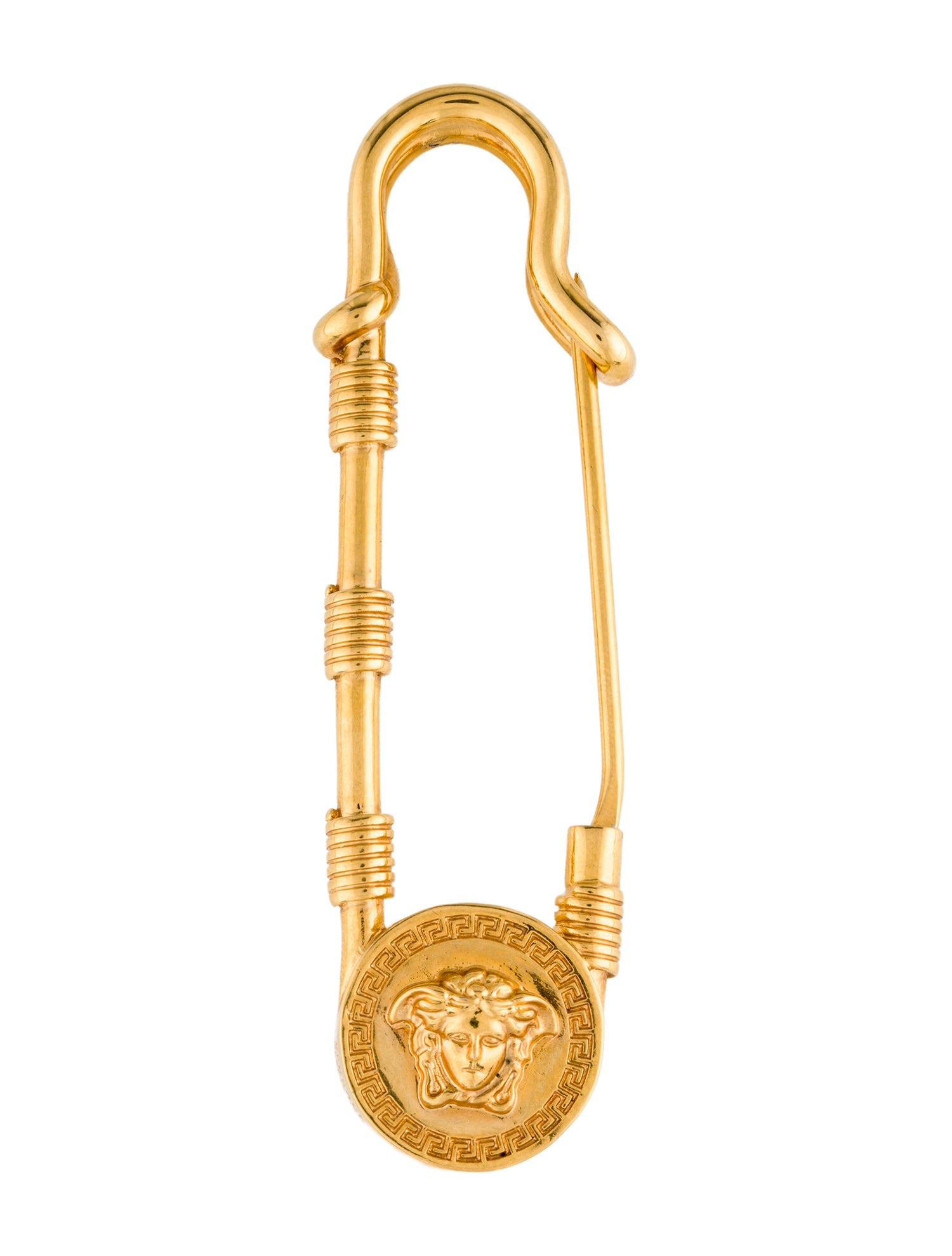 Versace Safety Pin Brooch
