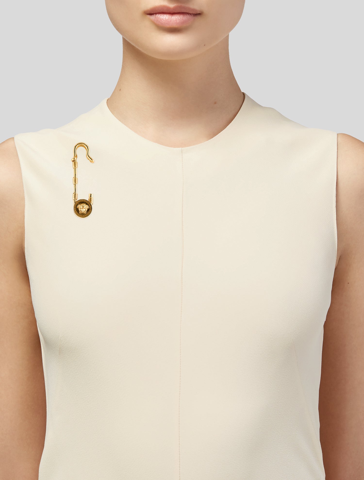 Versace Safety Pin Brooch