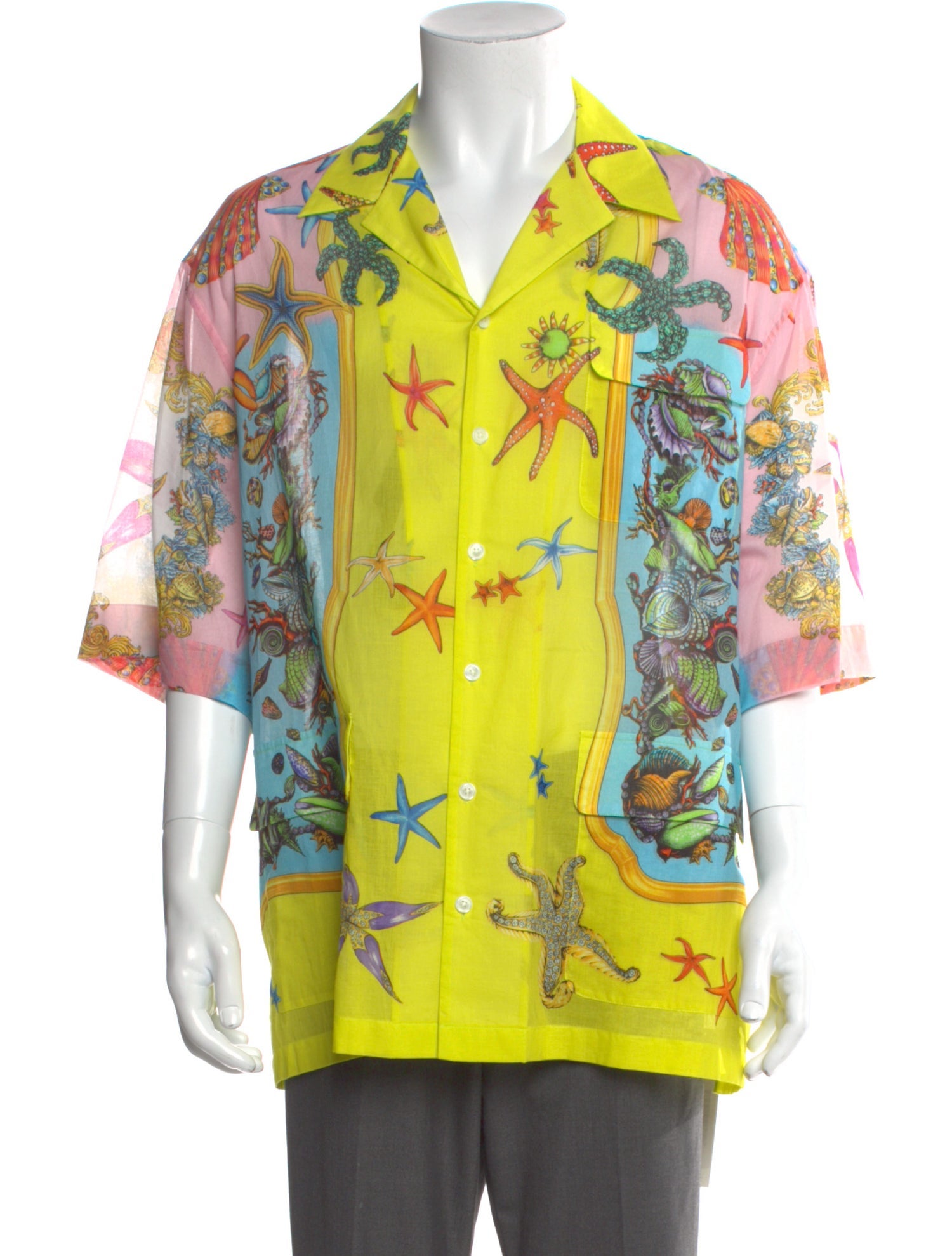 Versace Printed Short Sleeve Shirt