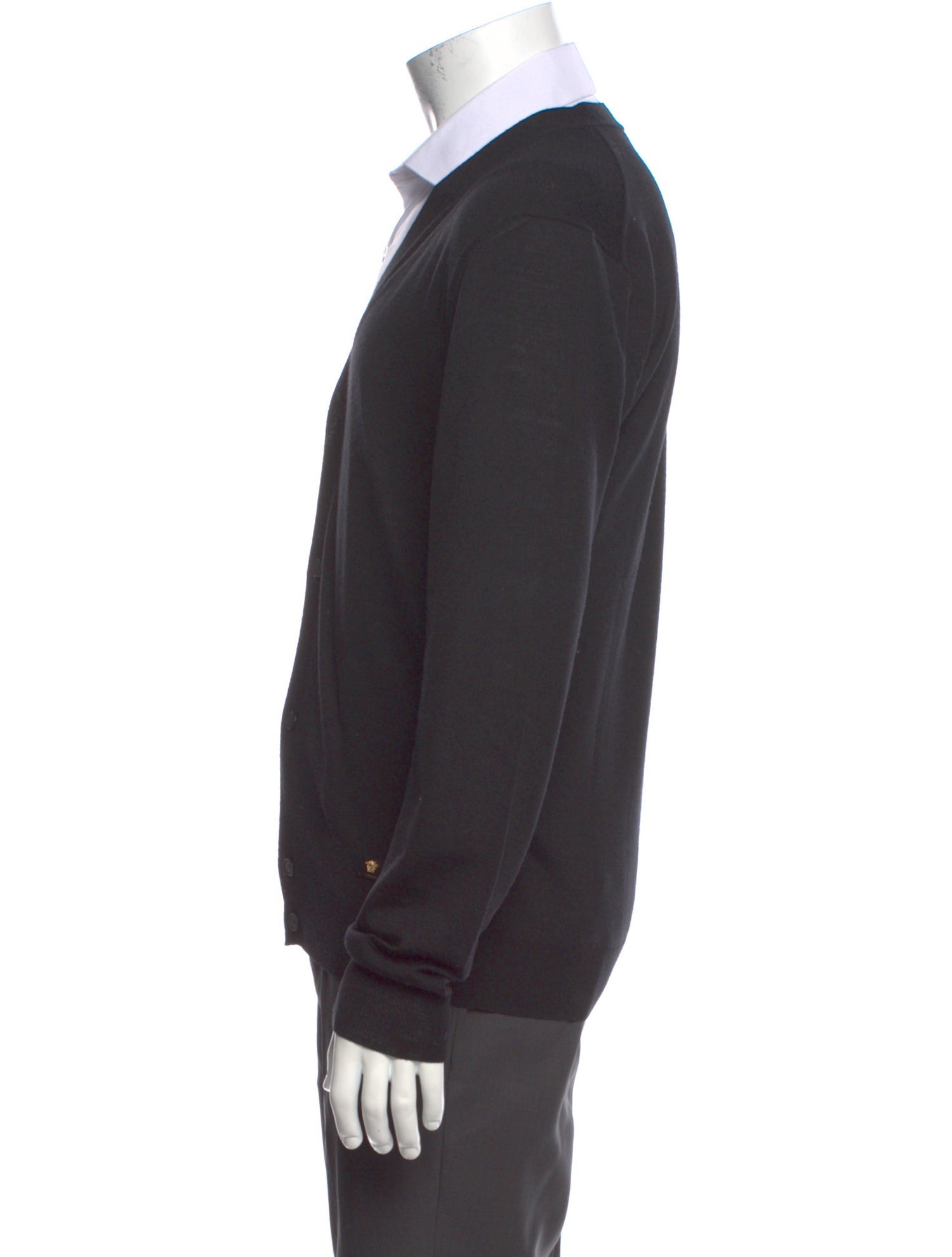 Versace Wool V-Neck Cardigan