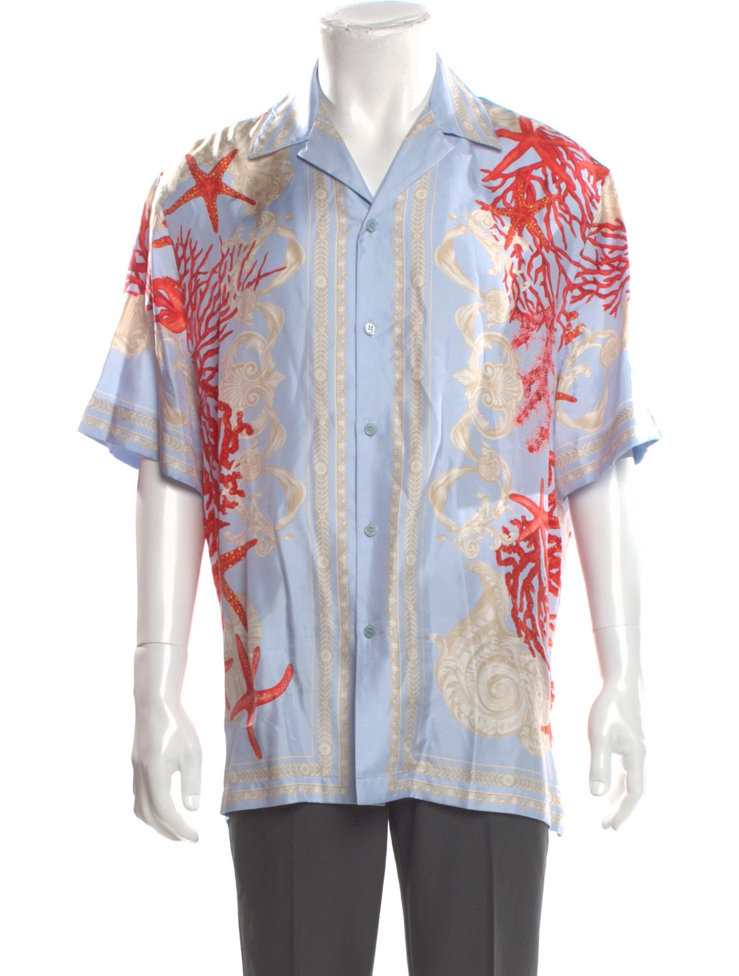 Versace Silk Floral Print Shirt