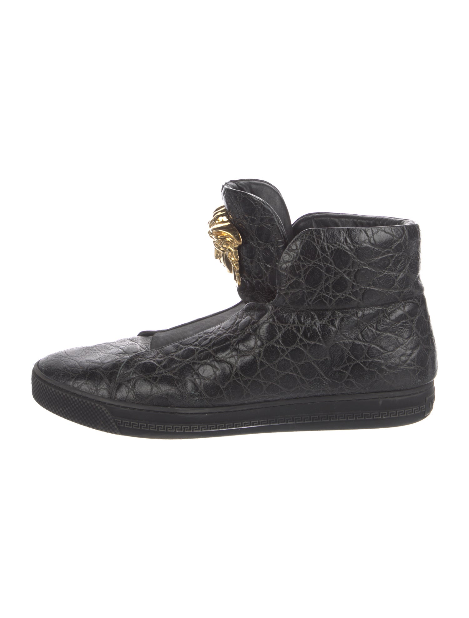 Versace Leather Printed Sneakers