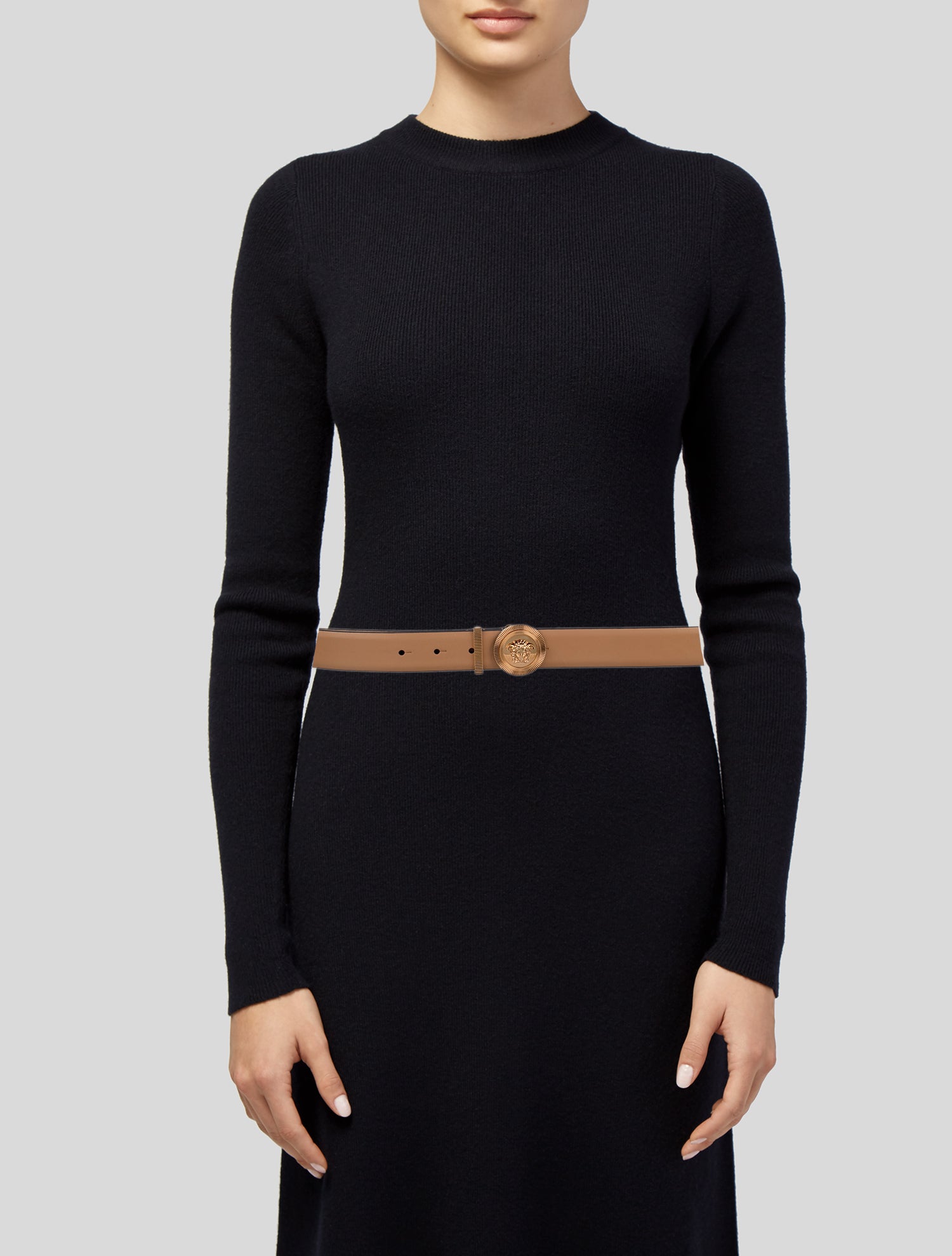 Versace Medusa Insignia Leather Belt