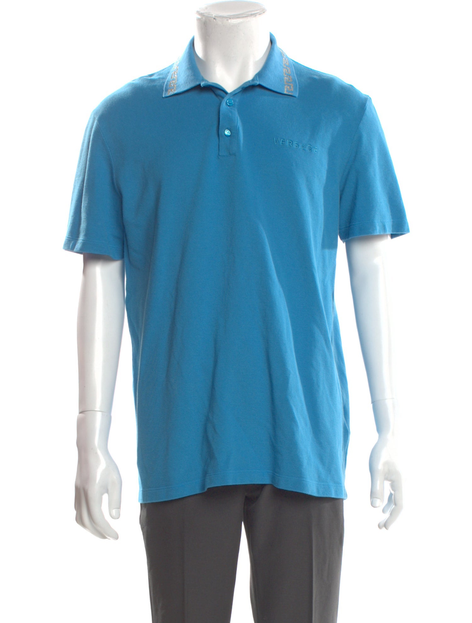 Versace Crew Neck Short Sleeve Polo Shirt