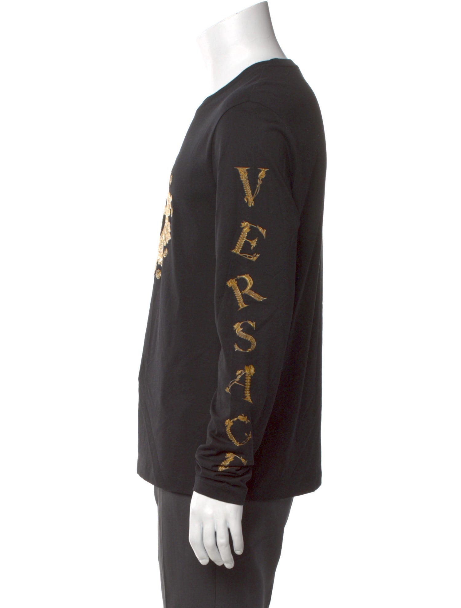 Versace Printed Crew Neck Henley