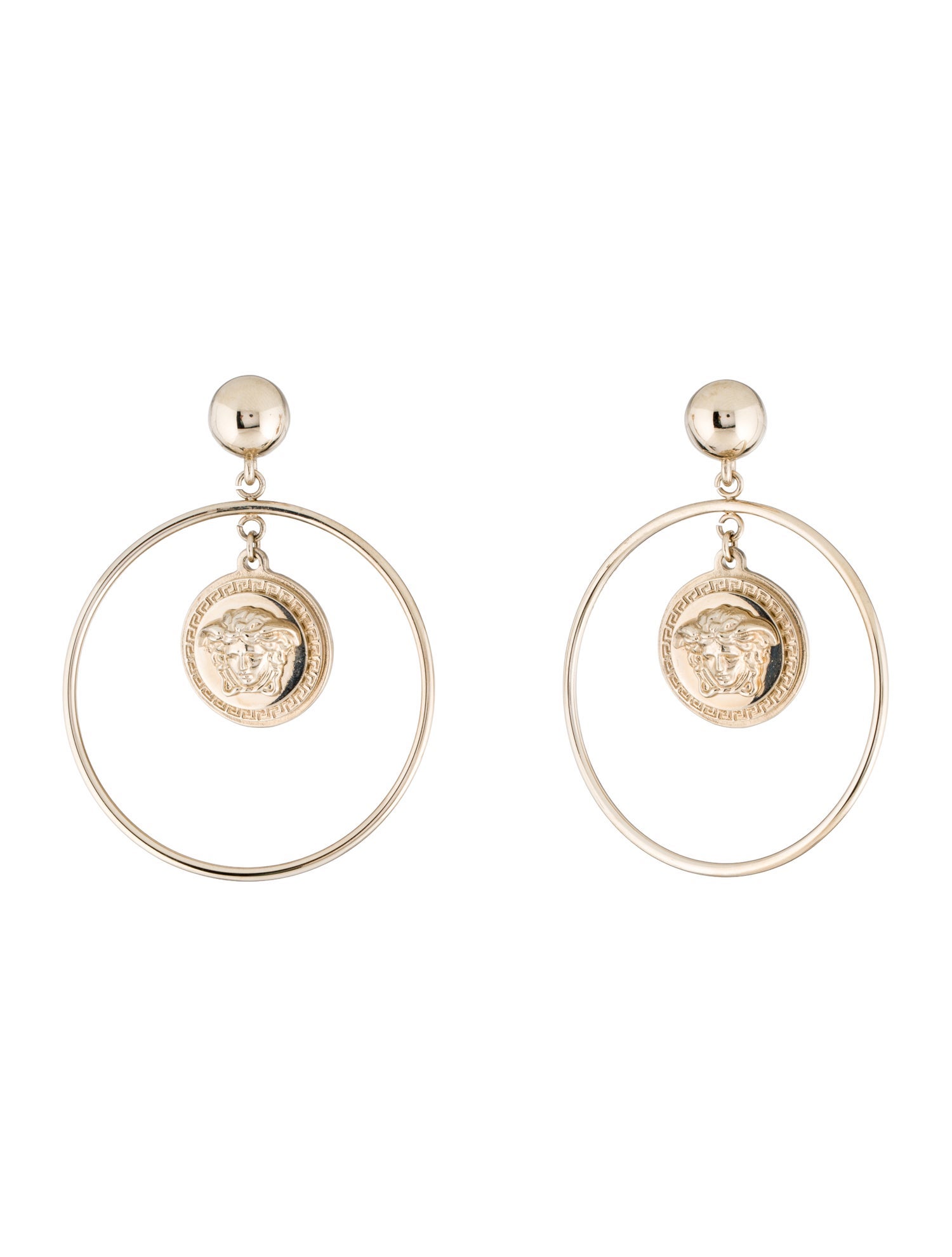Versace Pendant Hoop Earrings