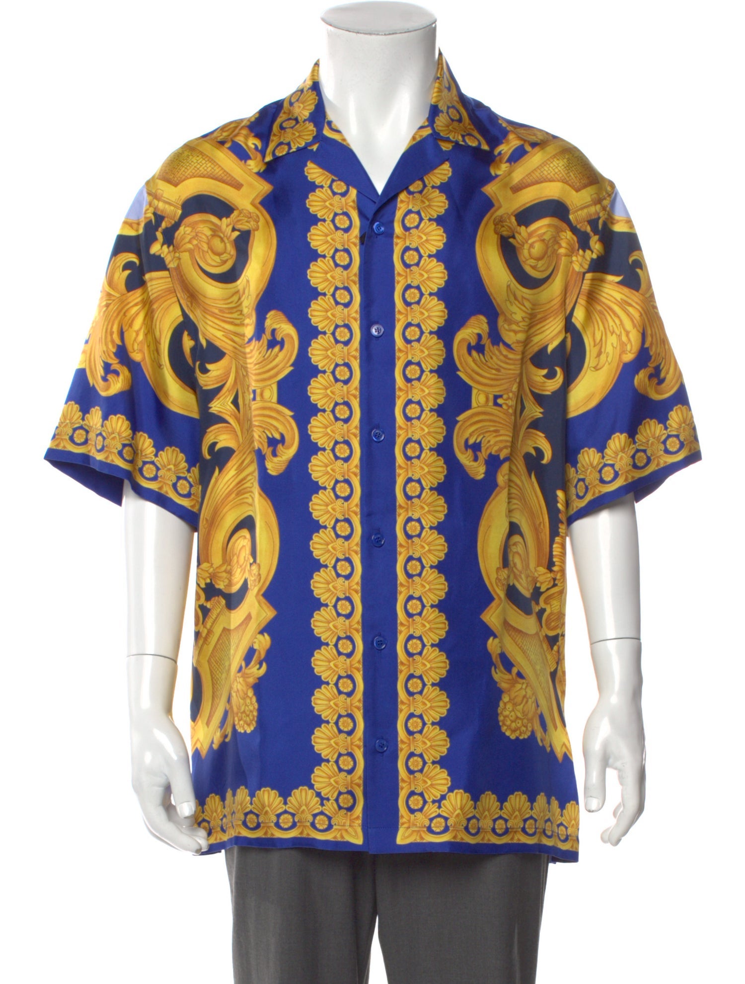 Versace Silk Floral Print Shirt w/ Tags