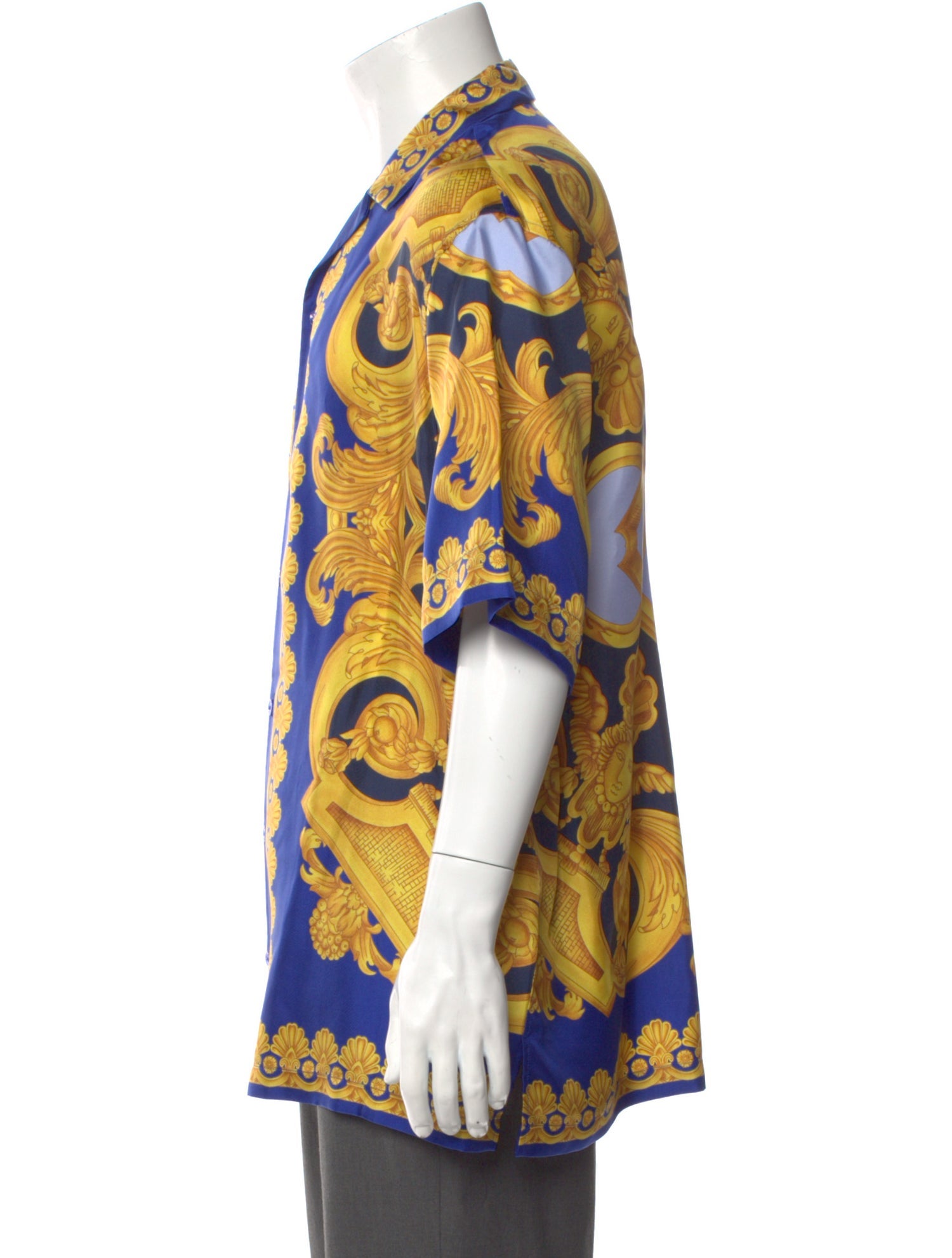 Versace Silk Floral Print Shirt w/ Tags