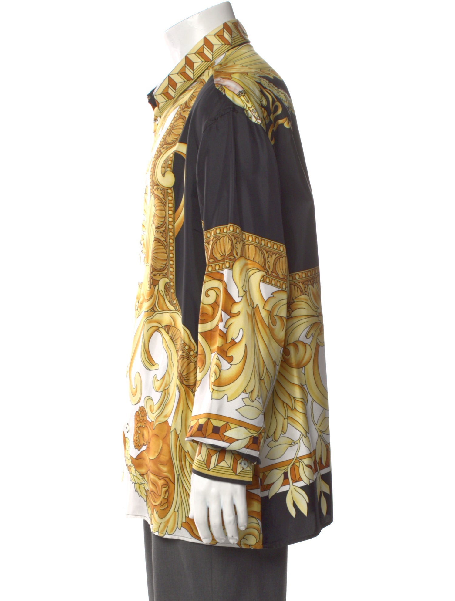 Versace Silk Graphic Print Shirt w/ Tags