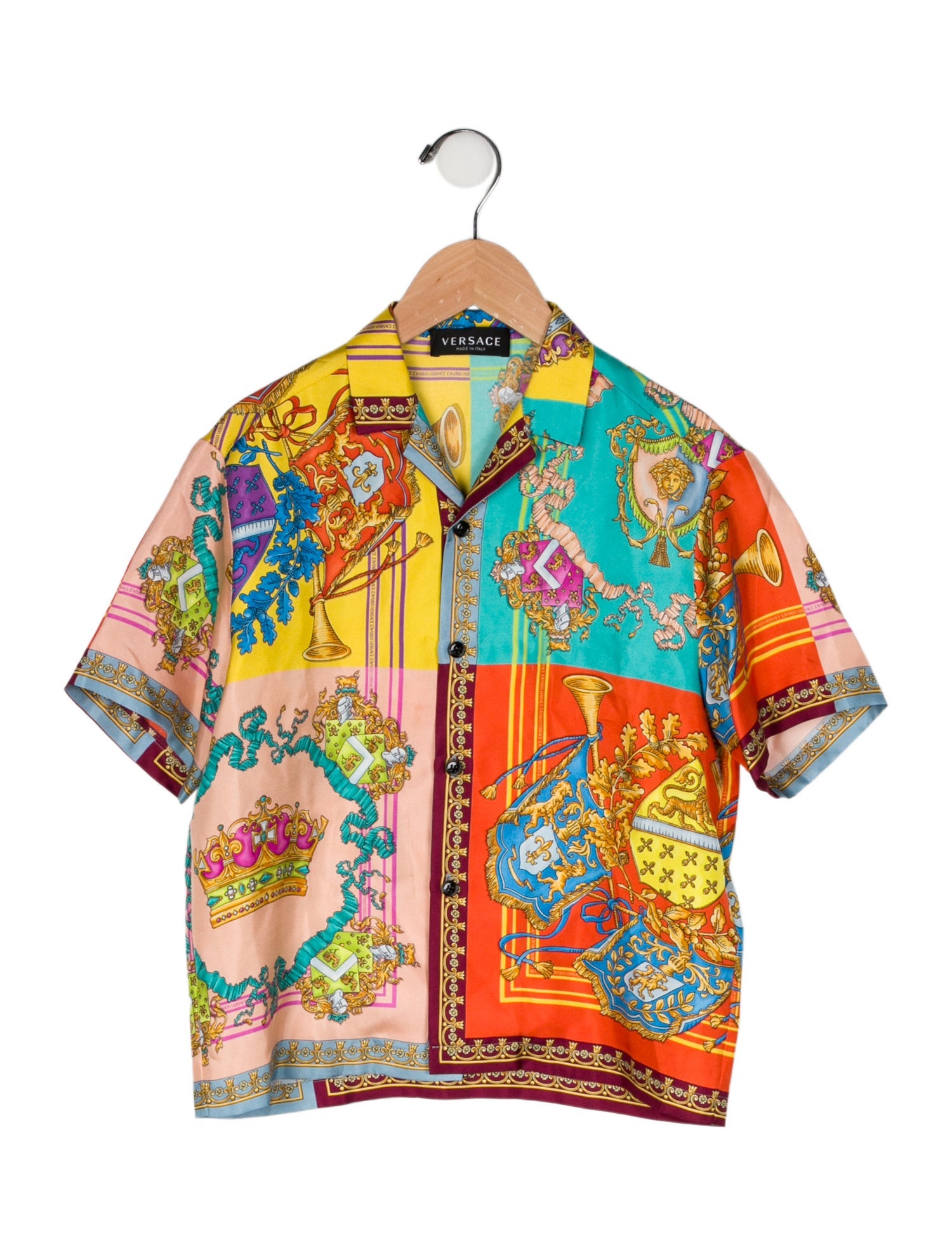 Versace Silk Short Sleeve Shirt