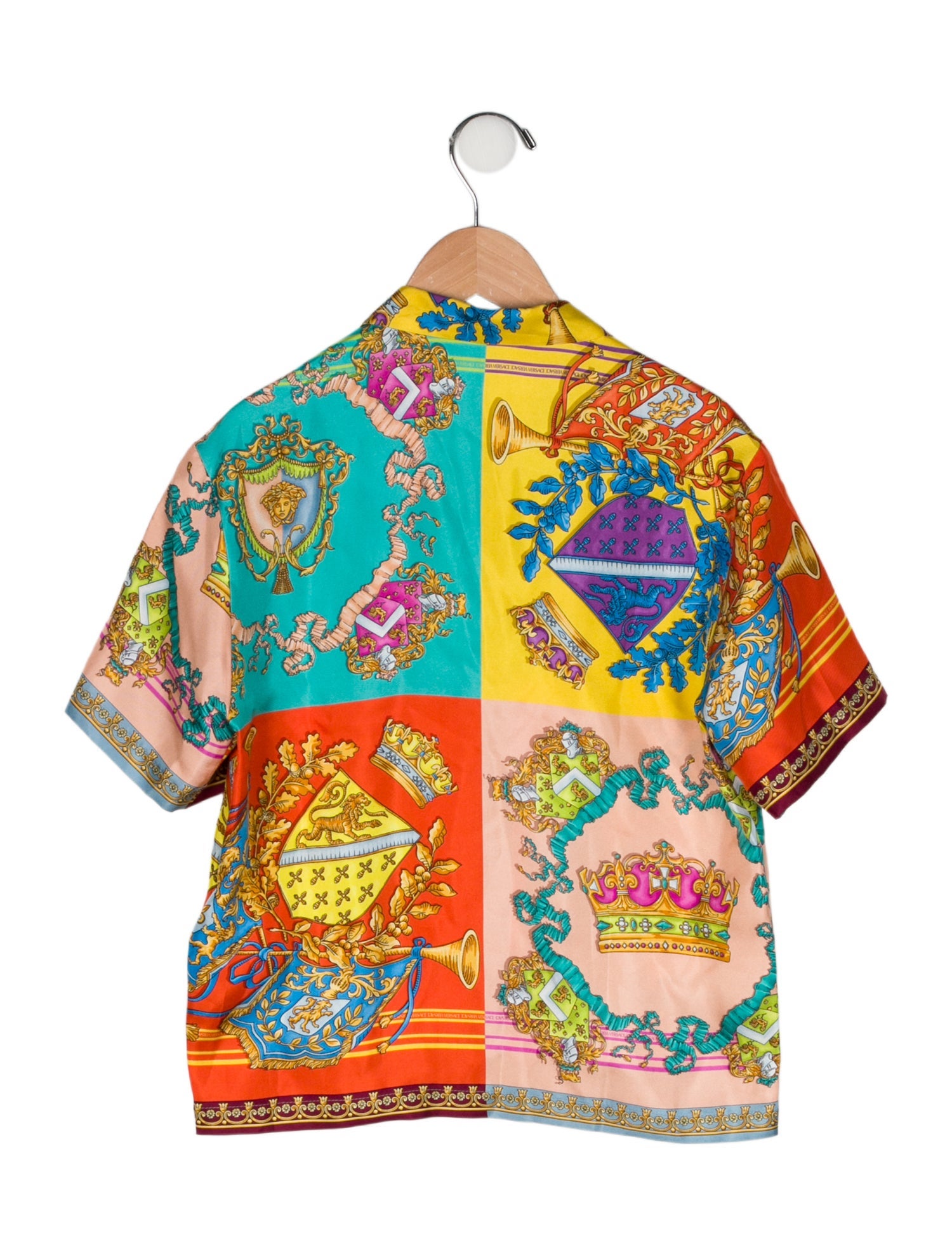 Versace Silk Short Sleeve Shirt