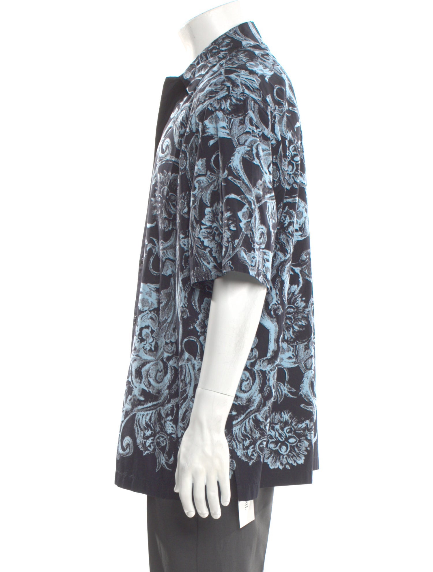 Versace Printed Three-Quarter Sleeve Shirt