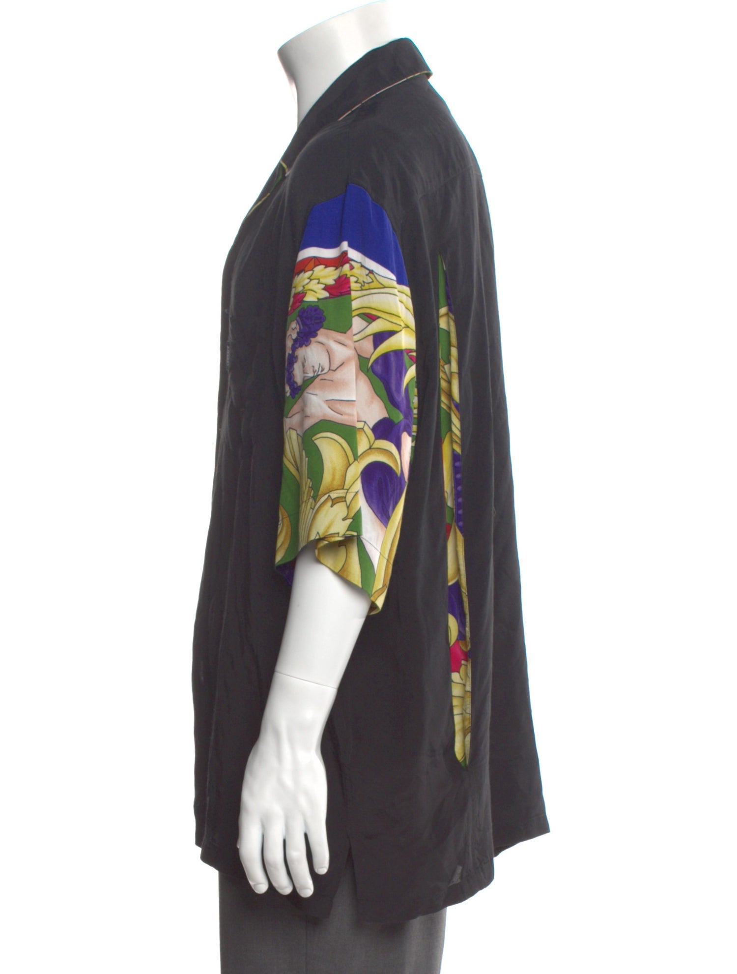 Versace Graphic Print Three-Quarter Sleeve Shirt