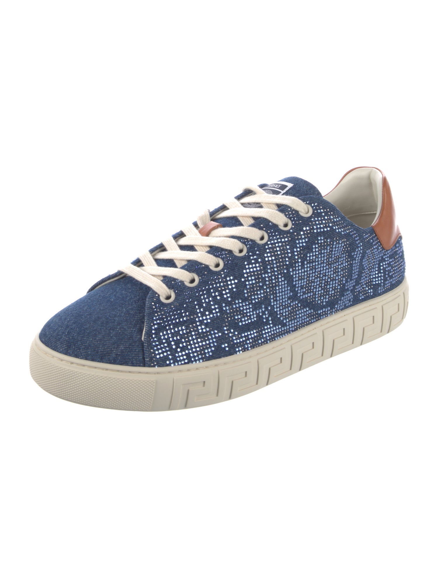 Versace Denim Printed Sneakers