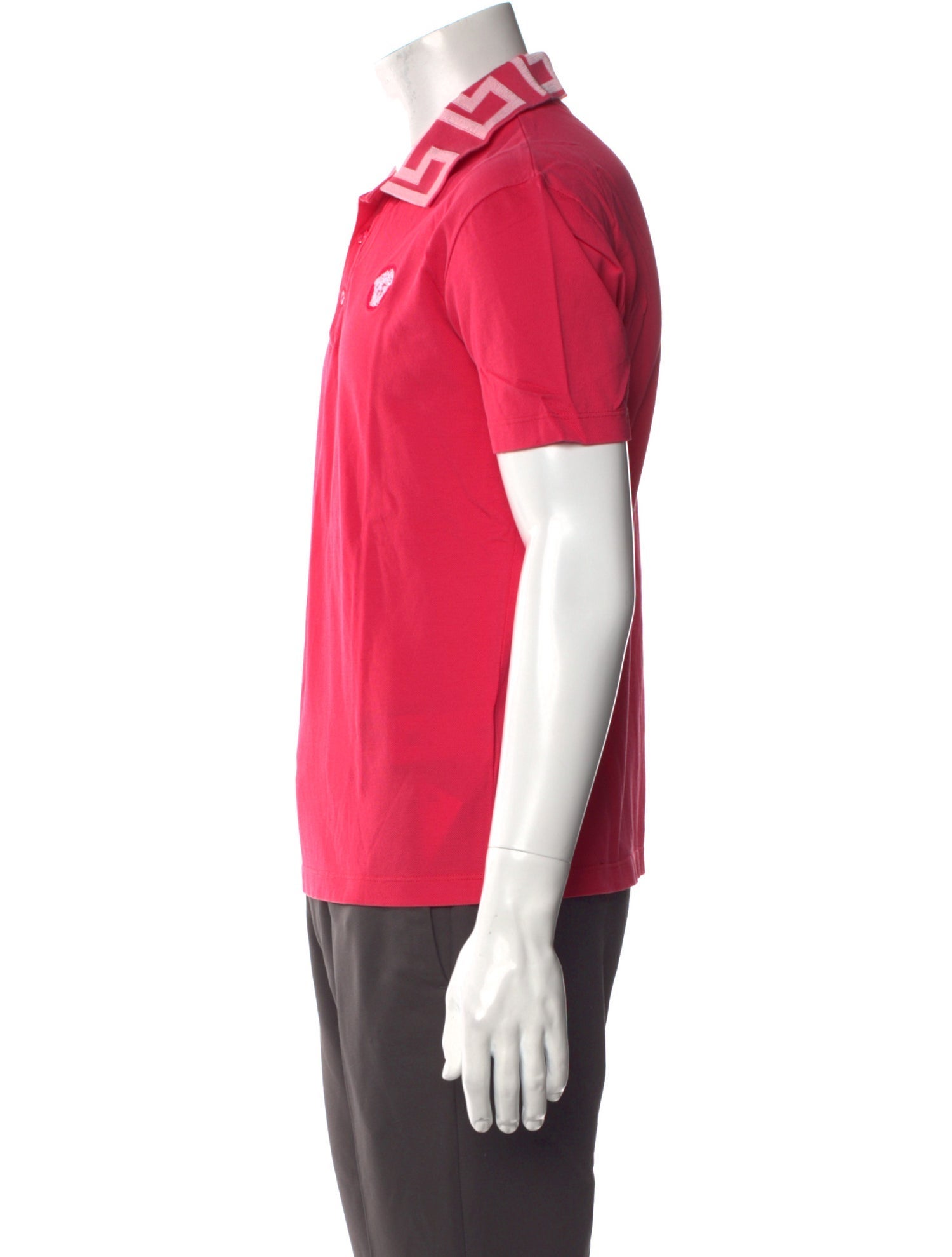 Versace Medusa Insignia Collar Polo Shirt