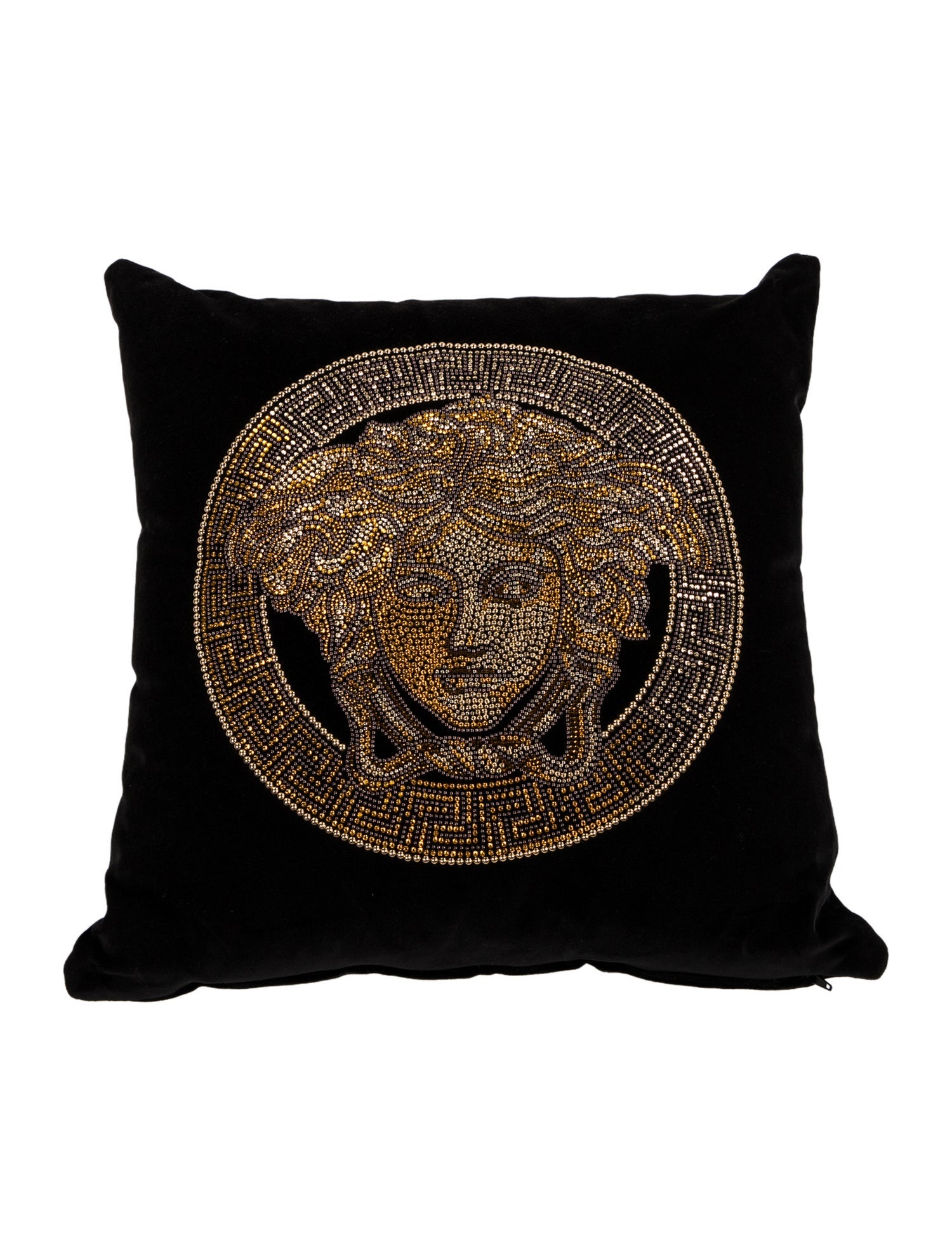 Versace Medusa Studs Throw Pillow w/ Tags