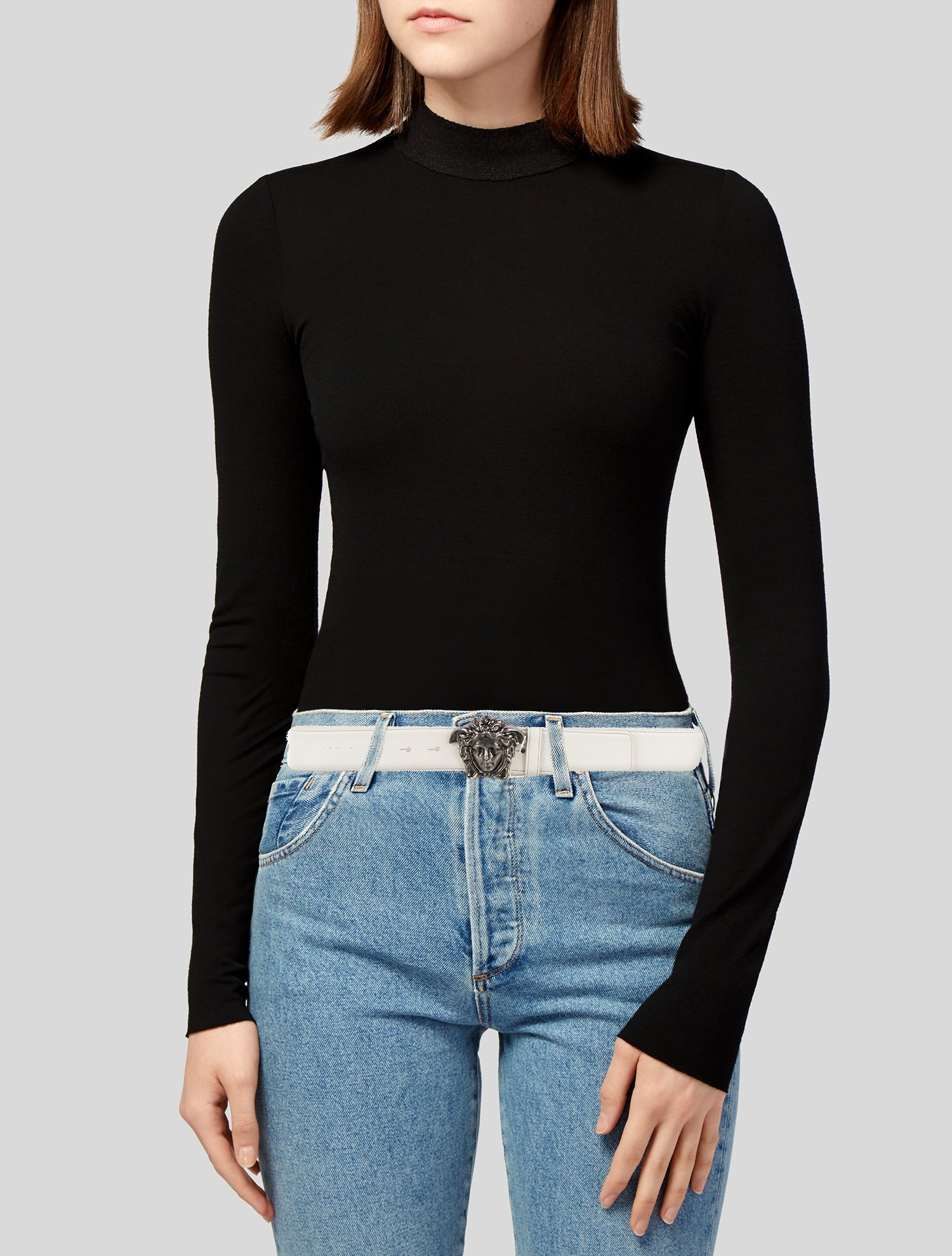 Versace Medusa Insignia Leather Belt