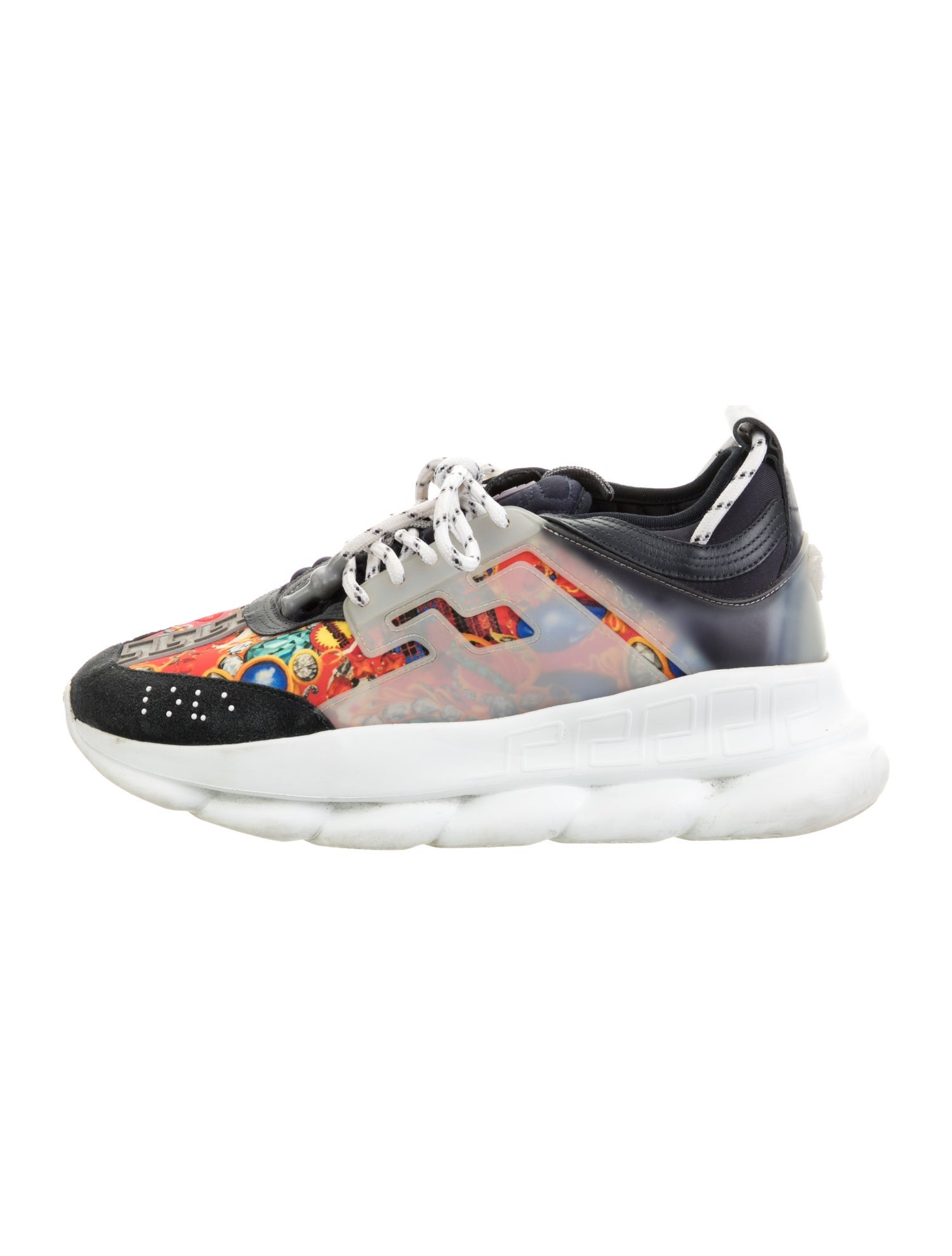 Versace Suede Printed Sneakers