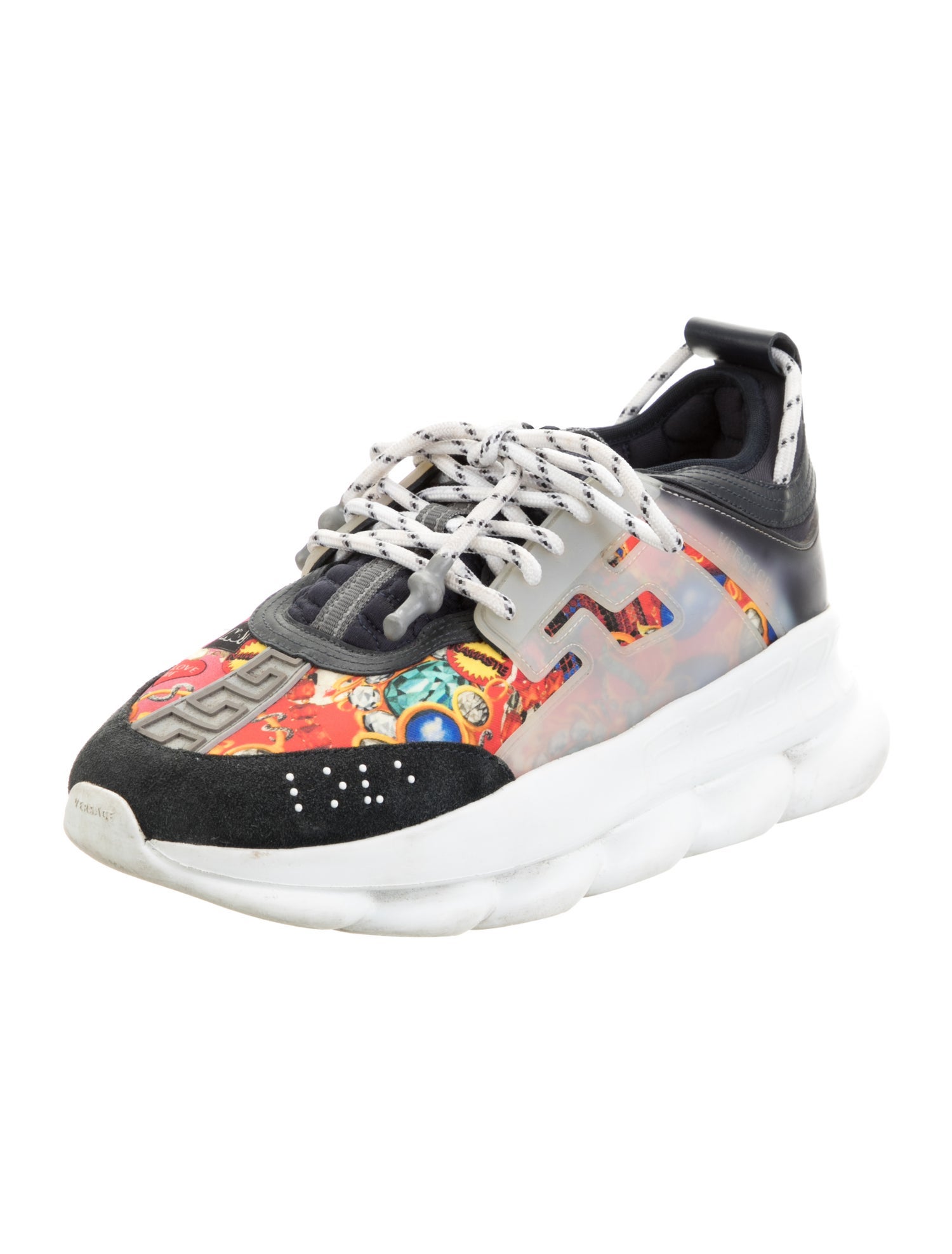 Versace Suede Printed Sneakers