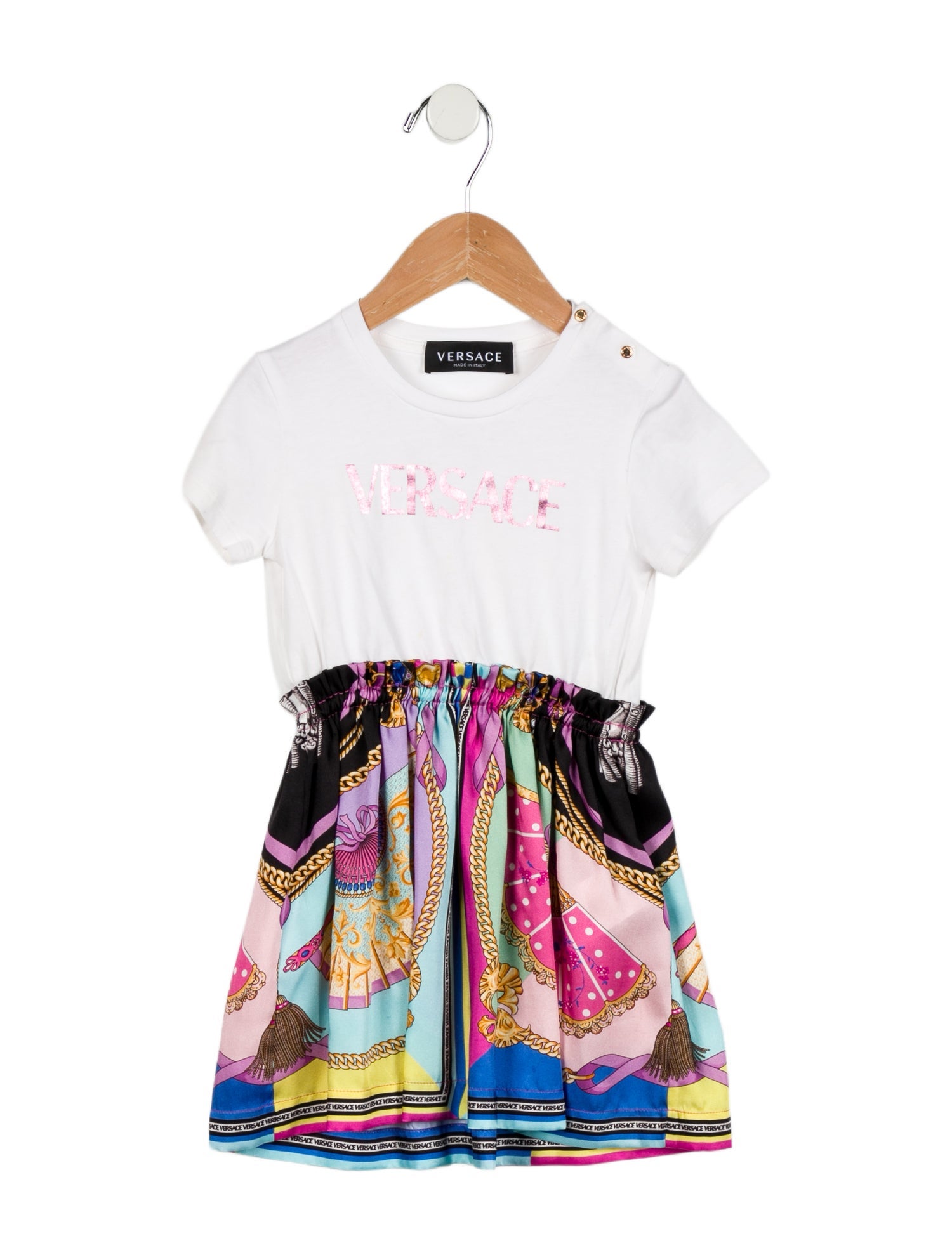 Versace Toddler Girls' Barocco Print T-Shirt Dress