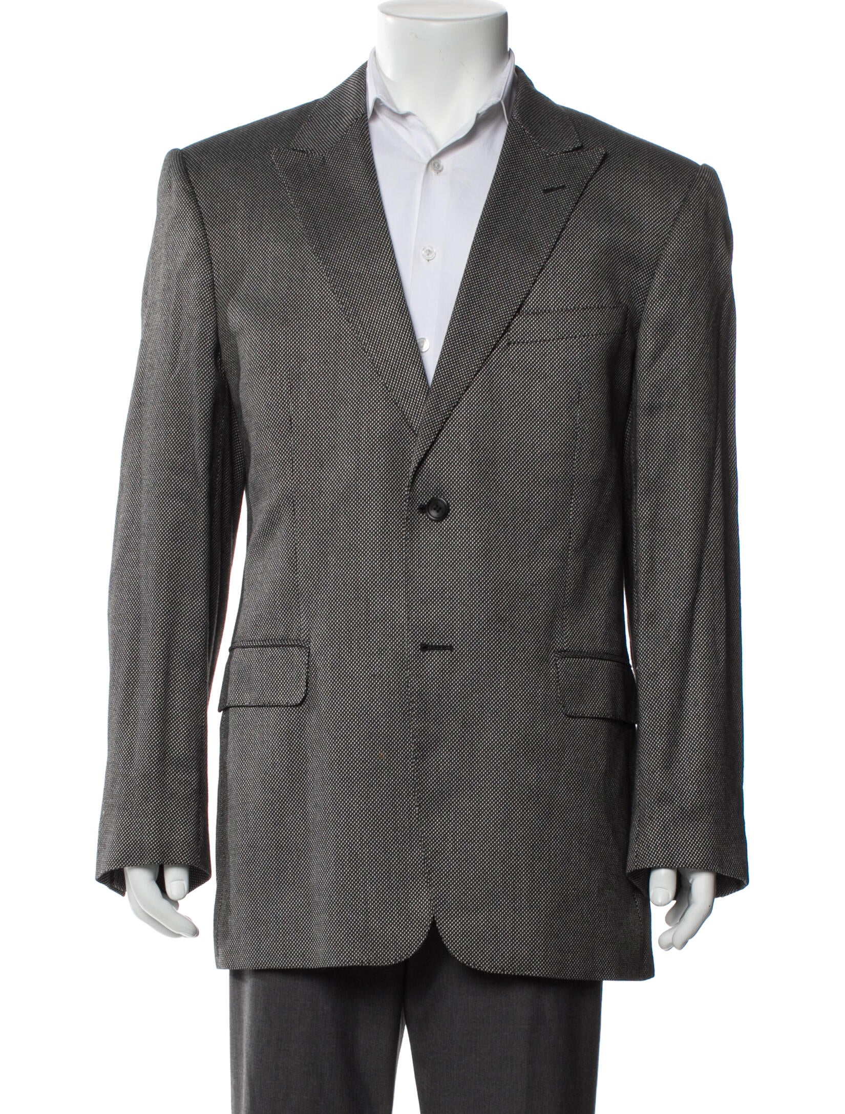 Versace Bamboo Polka Dot Print Blazer