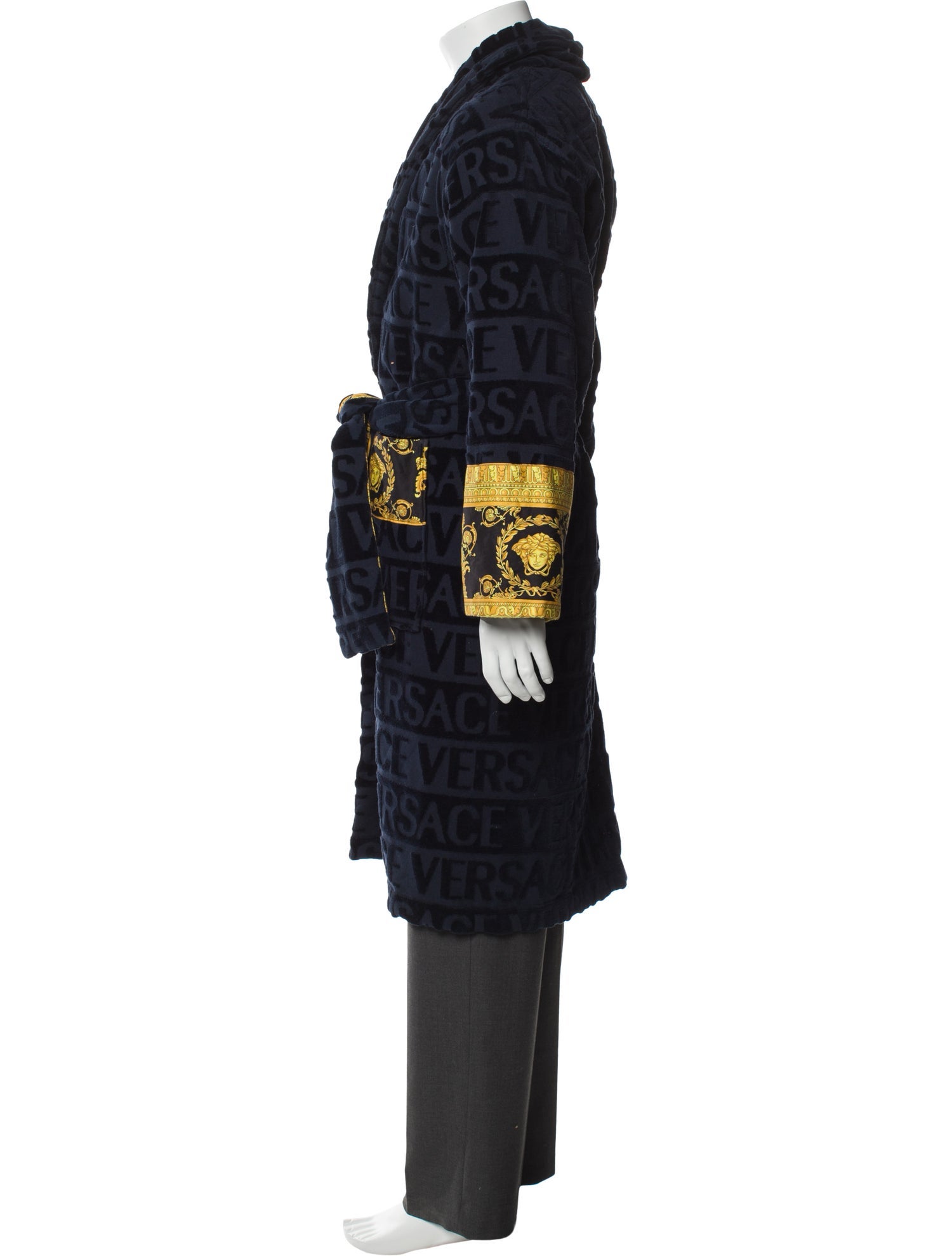 Versace Barocco Print Graphic Print Robe