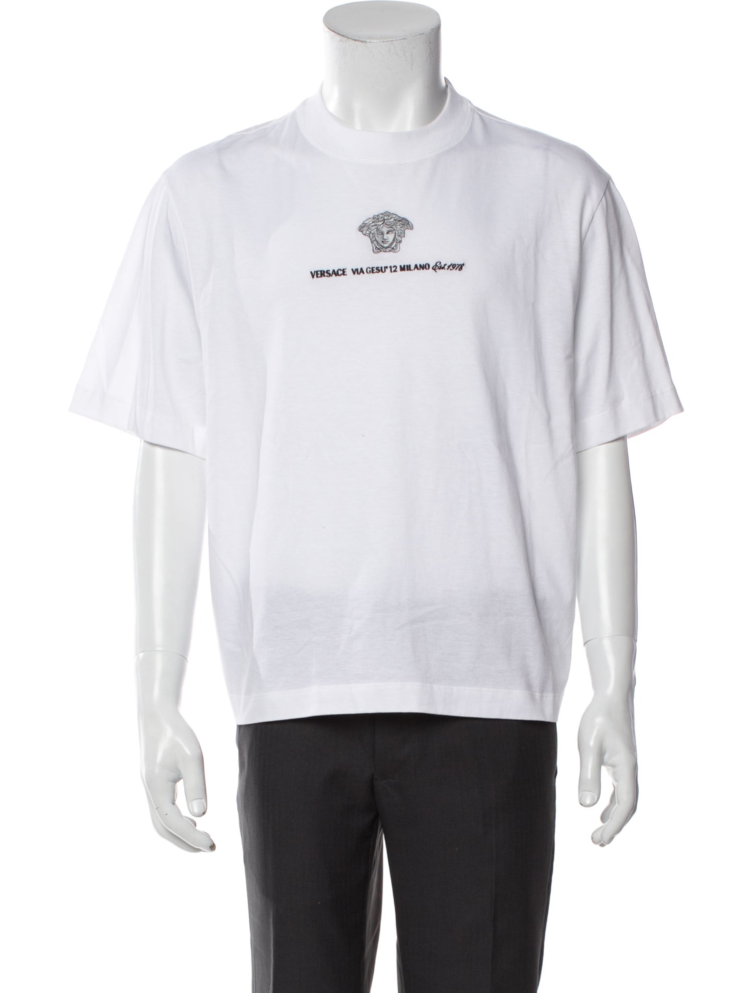 Versace Graphic Print Crew Neck T-Shirt