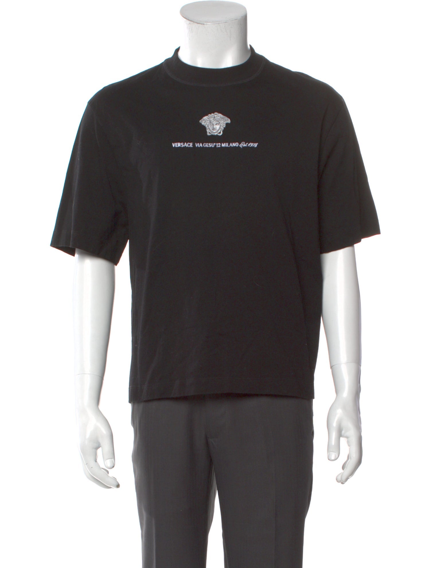 Versace Graphic Print Crew Neck T-Shirt