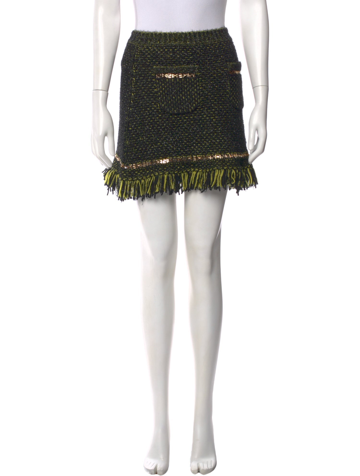 Versace Chain-Link Accents Mini Skirt w/ Tags