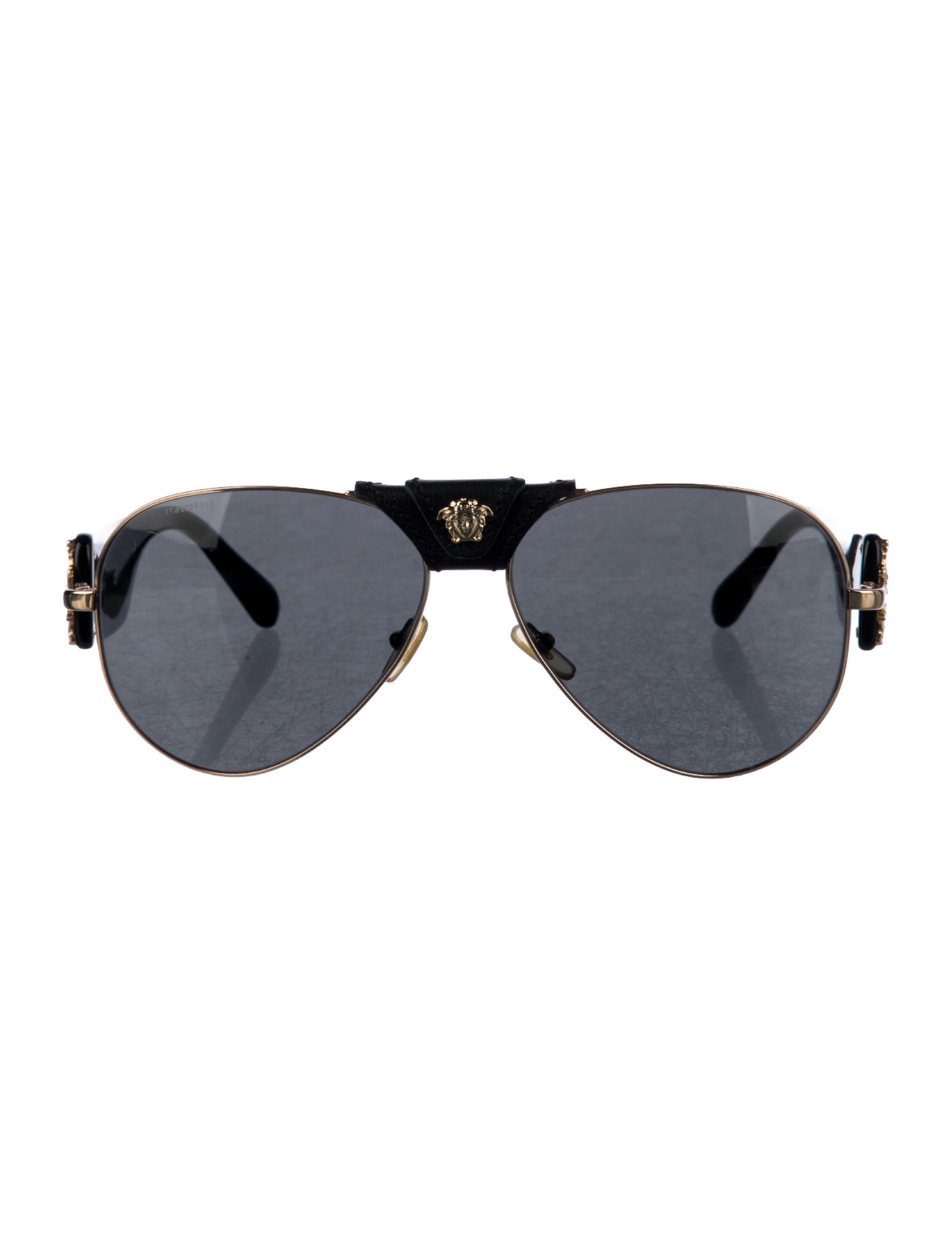 Versace Medusa Insignia Aviator Sunglasses