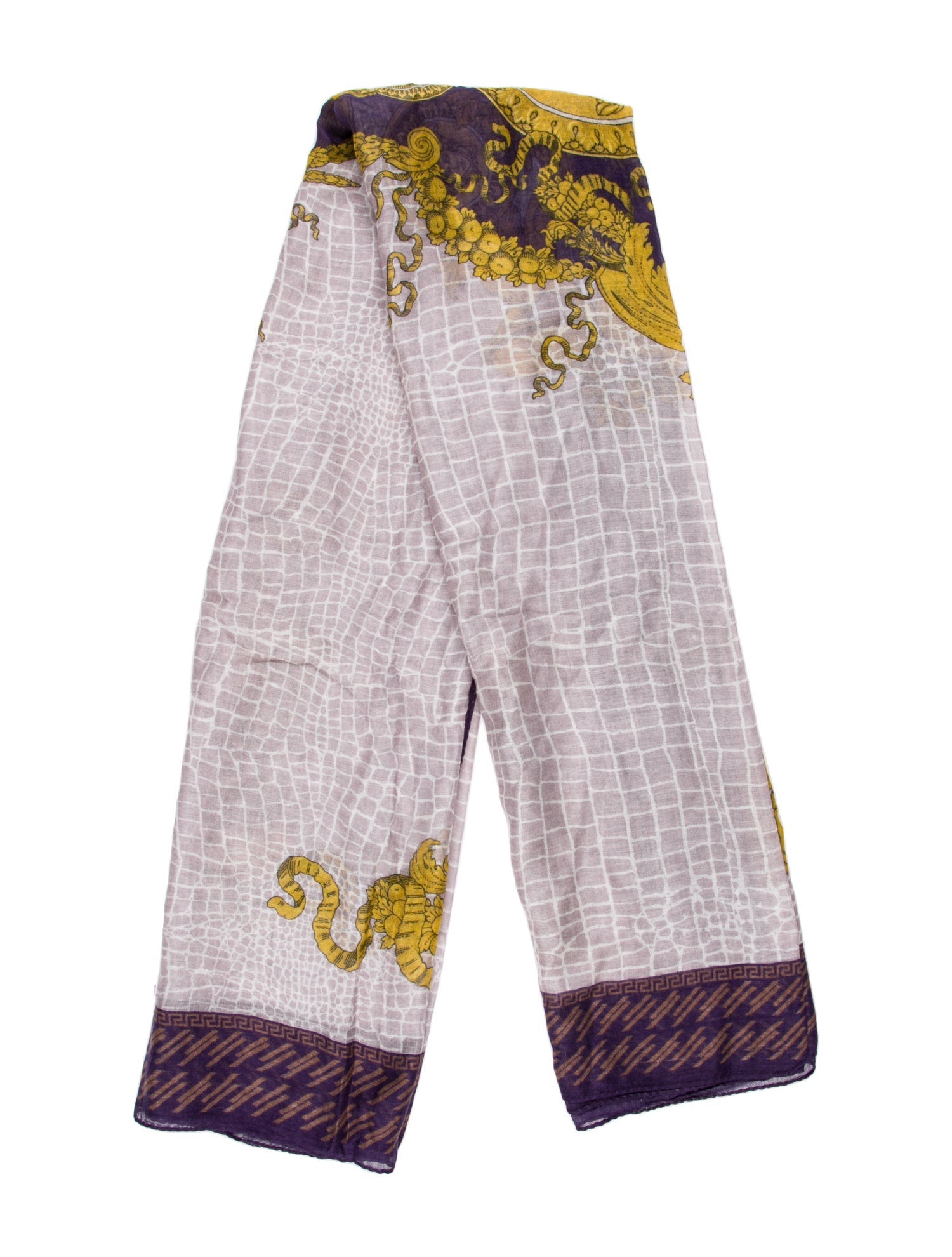 Versace Floral Print Scarf