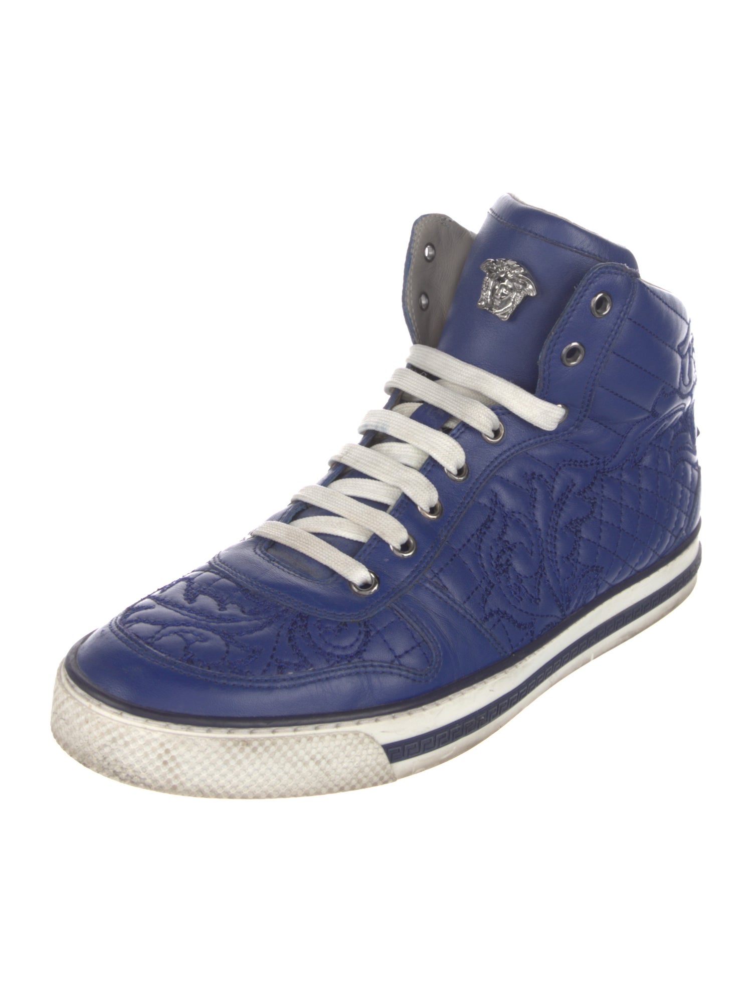 Versace Leather Printed Sneakers