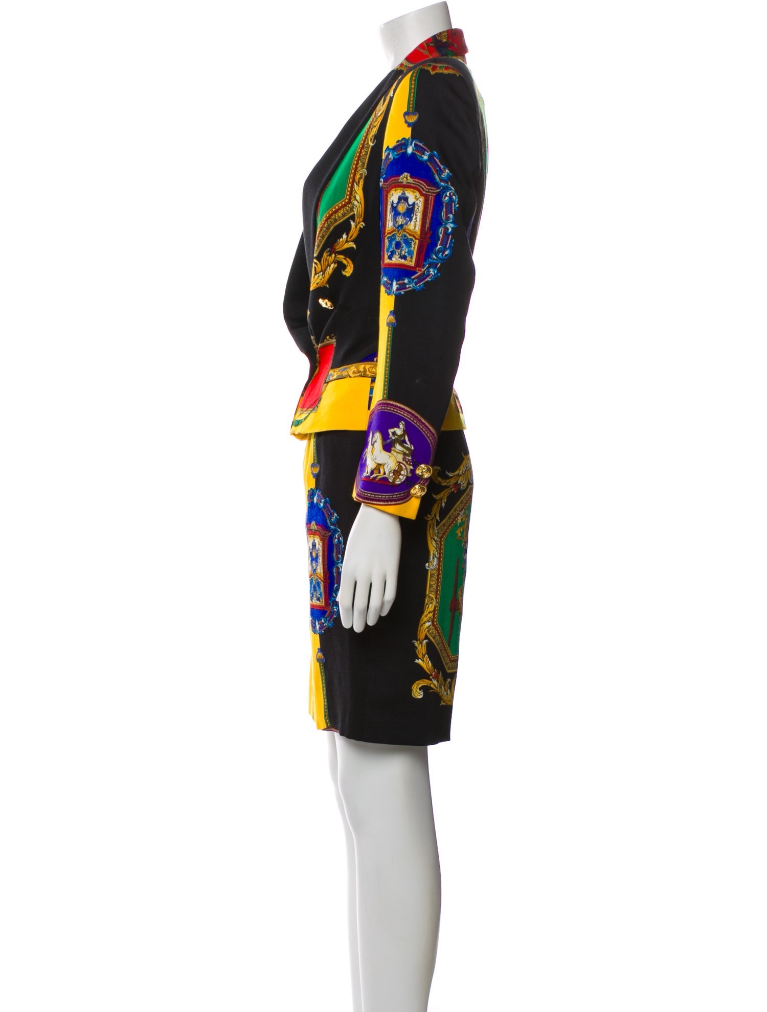 Istante by Versace Vintage 1992 Skirt Set