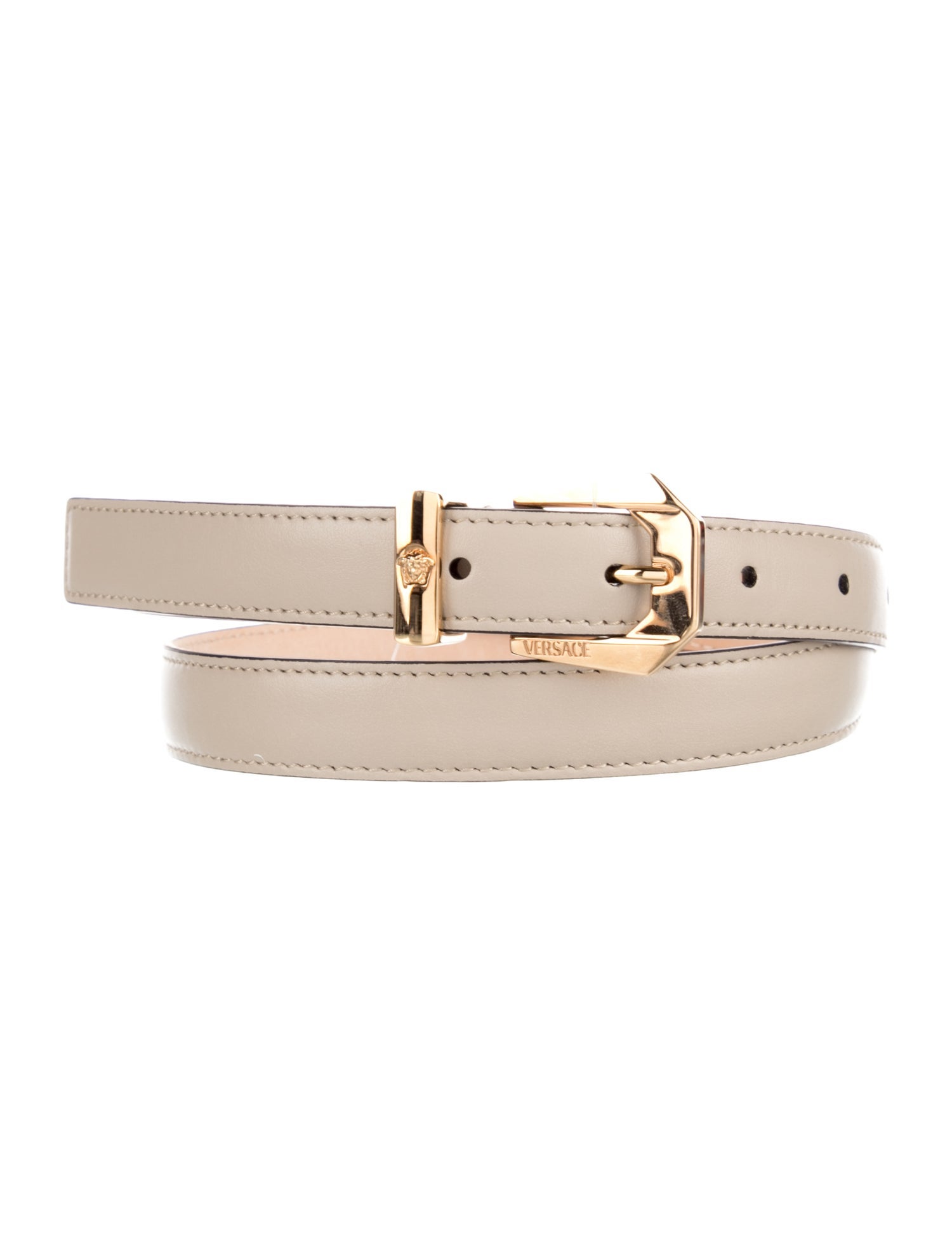 Versace Skinny Leather Belt