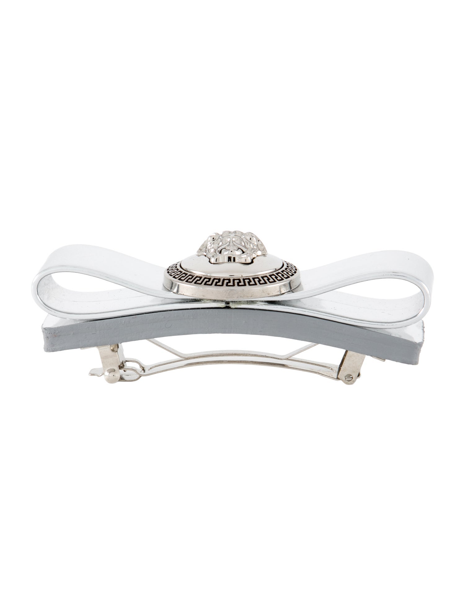 Versace Silver Tone Hair Clip