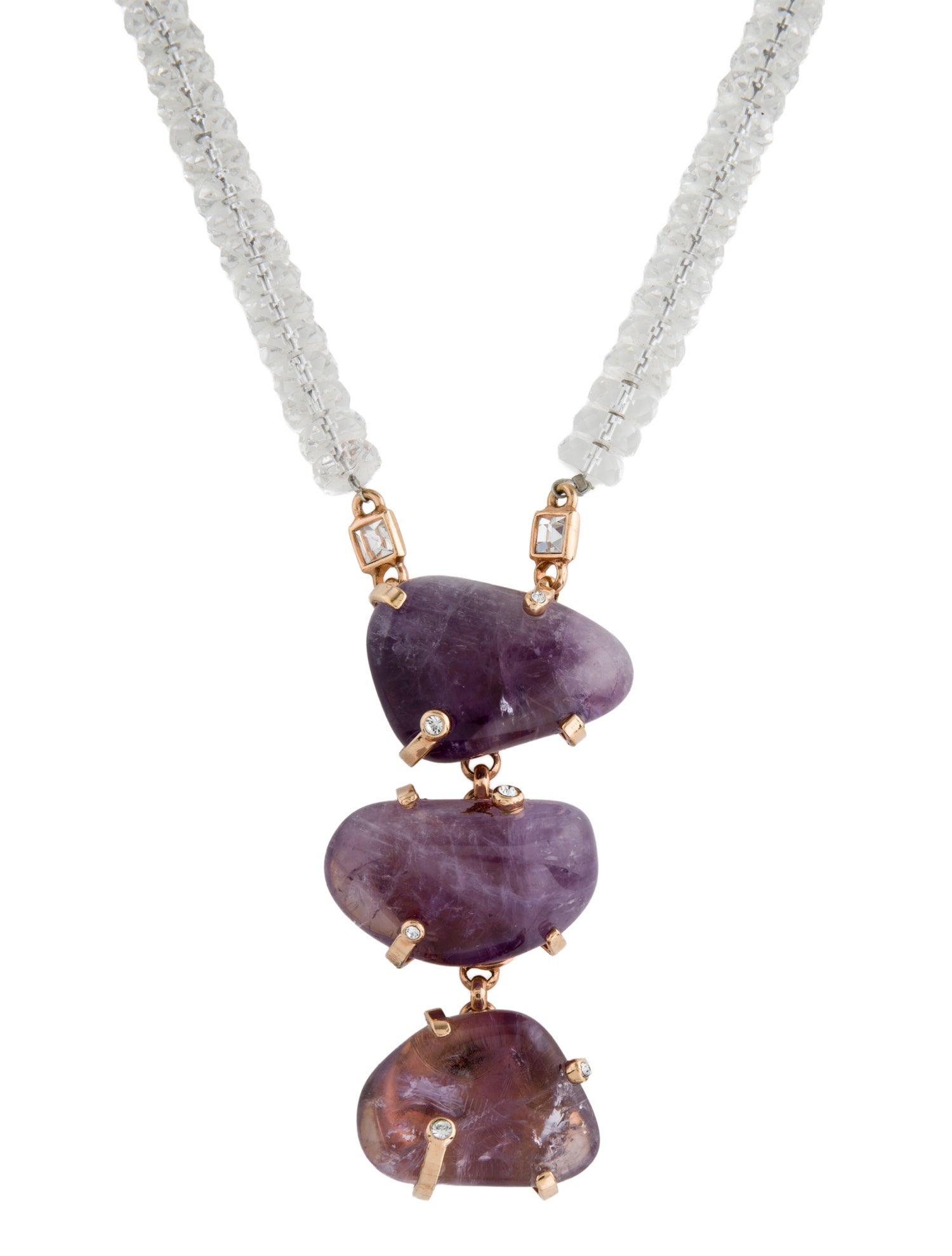 Versace Vintage Atelier Amethyst, Rhinestone & Glass Necklace