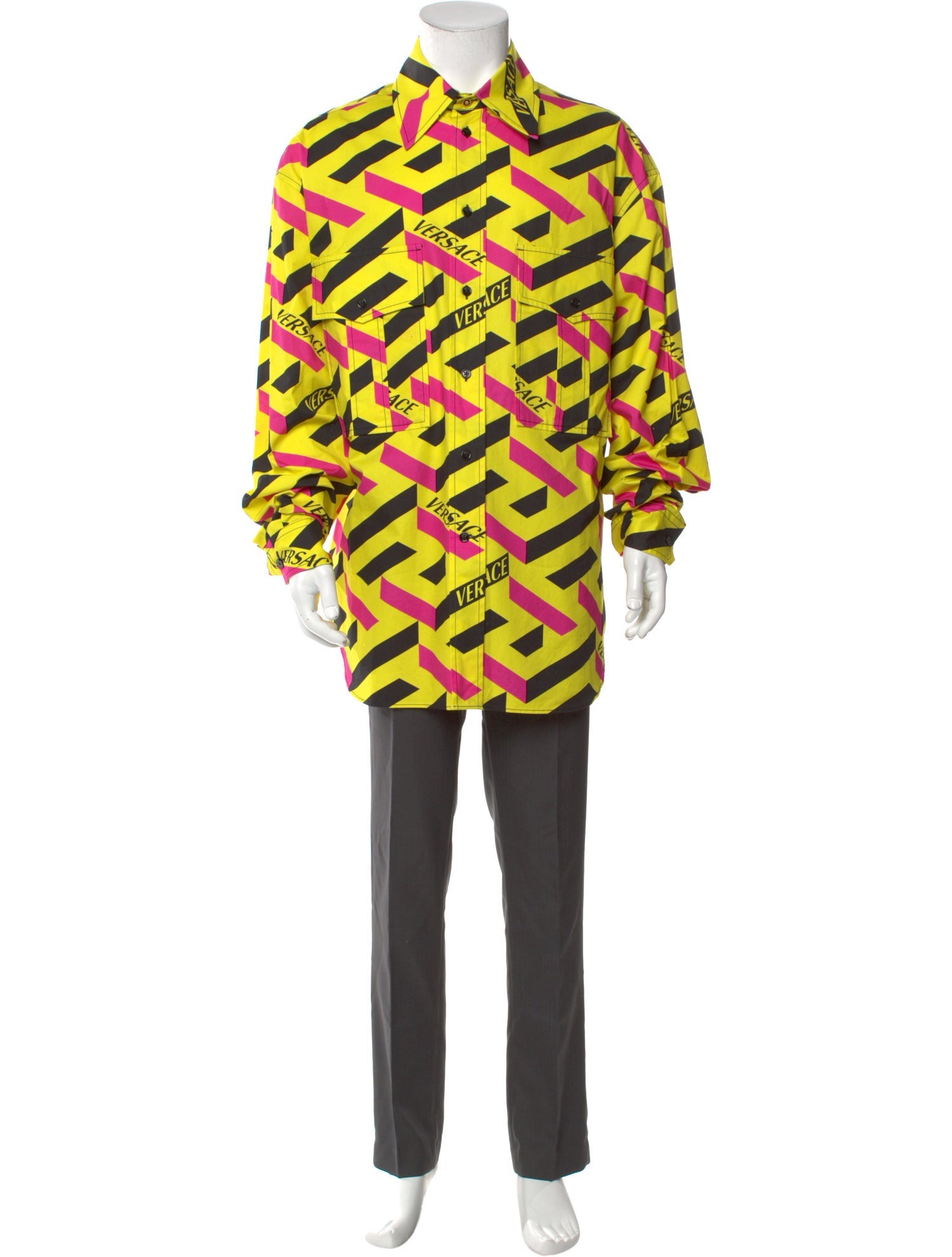 Versace Printed Long Sleeve Shirt w/ Tags